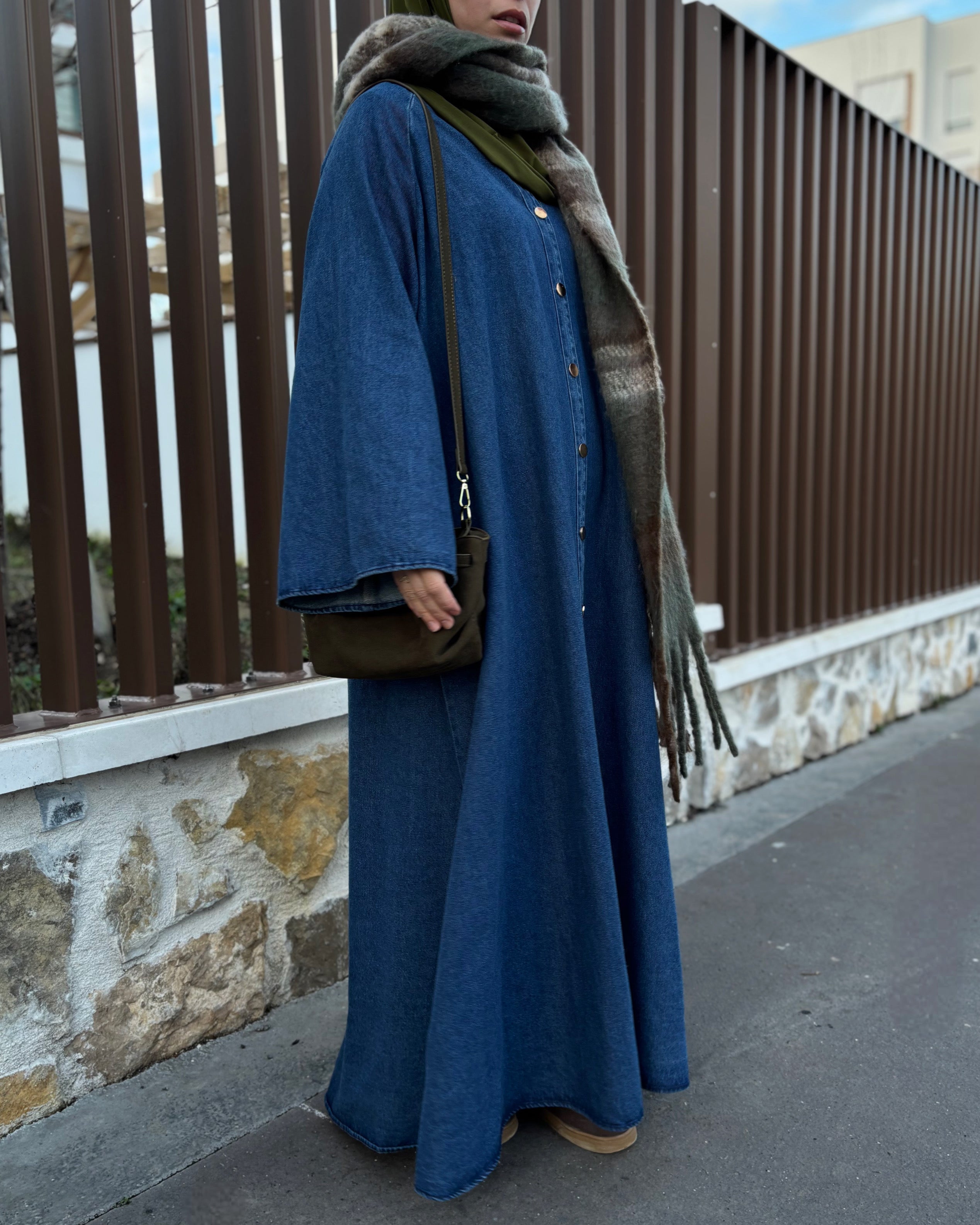 Abaya en jean 100% coton - Modest fashion