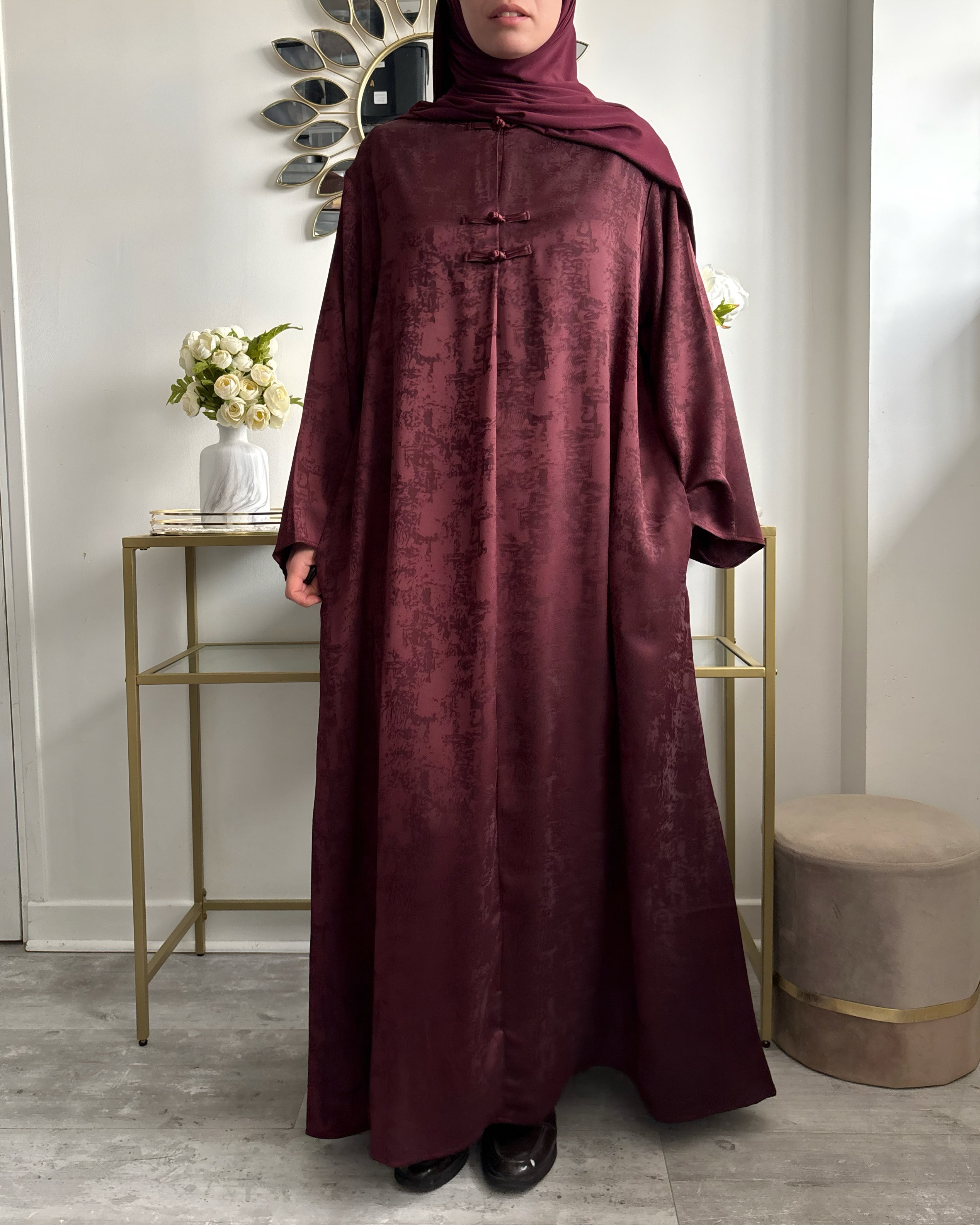 Abaya Satinée Inspiration Asiatique