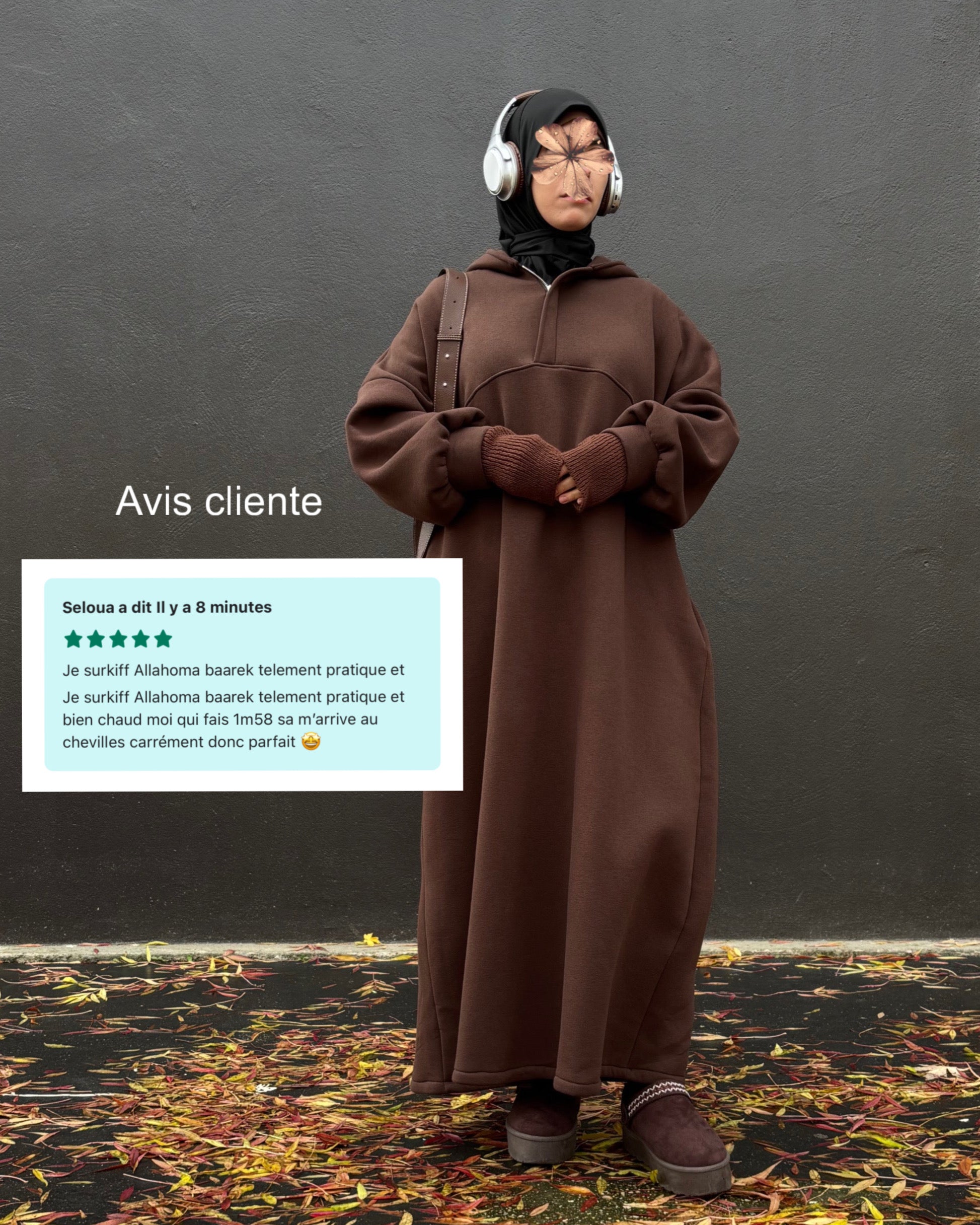 Sweat Maxi Moltonné Oversize – L’abaya pull cocooning de la saison