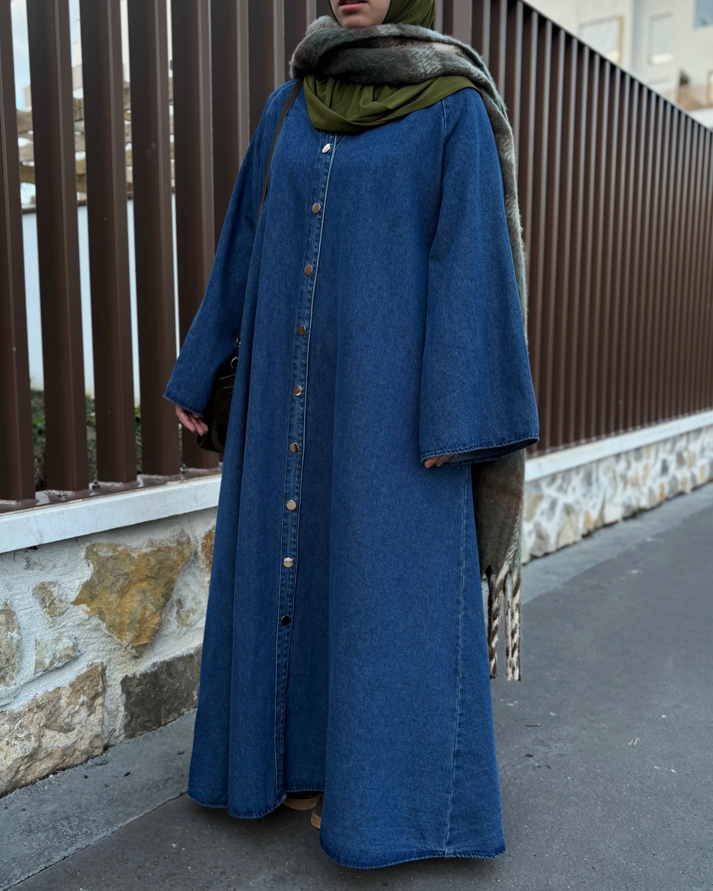 Abaya en jean 100% coton - Modest fashion