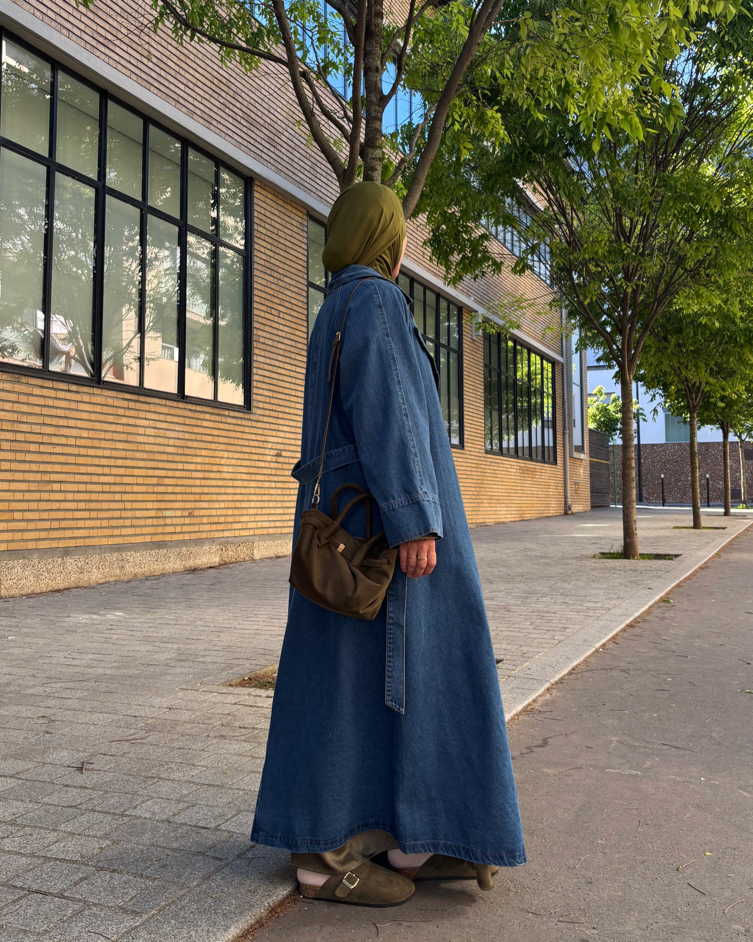 Trench en jean léger 100% coton – Modest Fashion