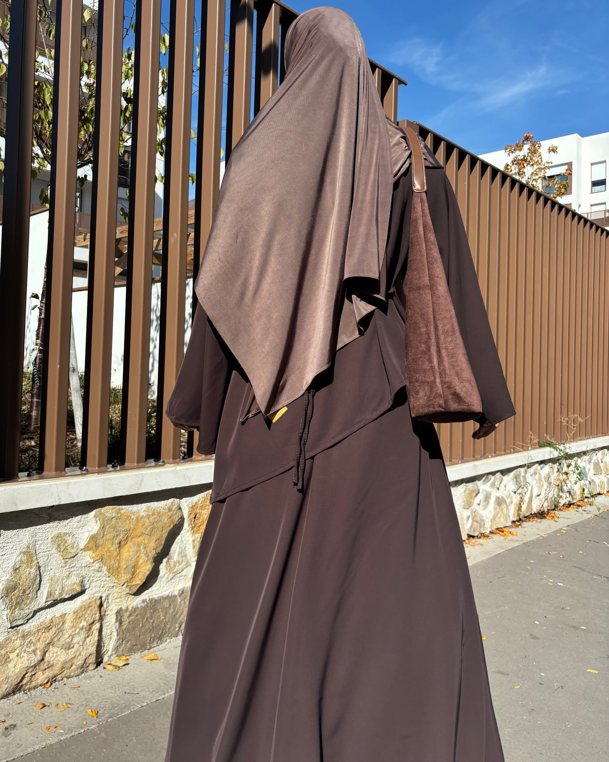Ensemble jupe longue et tunique asymétrique