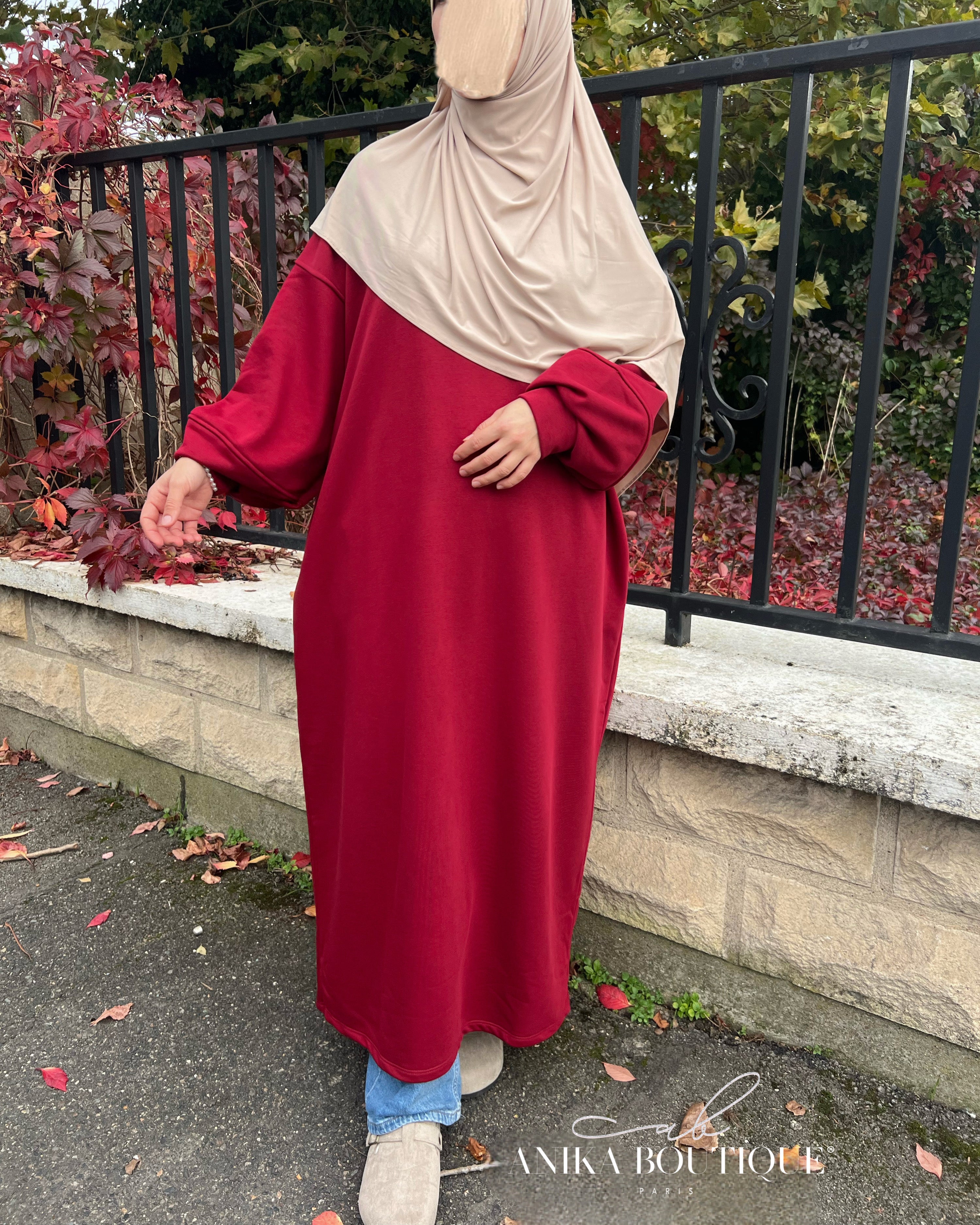 Pull Maxi Comfy – Oversize, Manche Bouffante – Modest Fashion Automne-Hiver