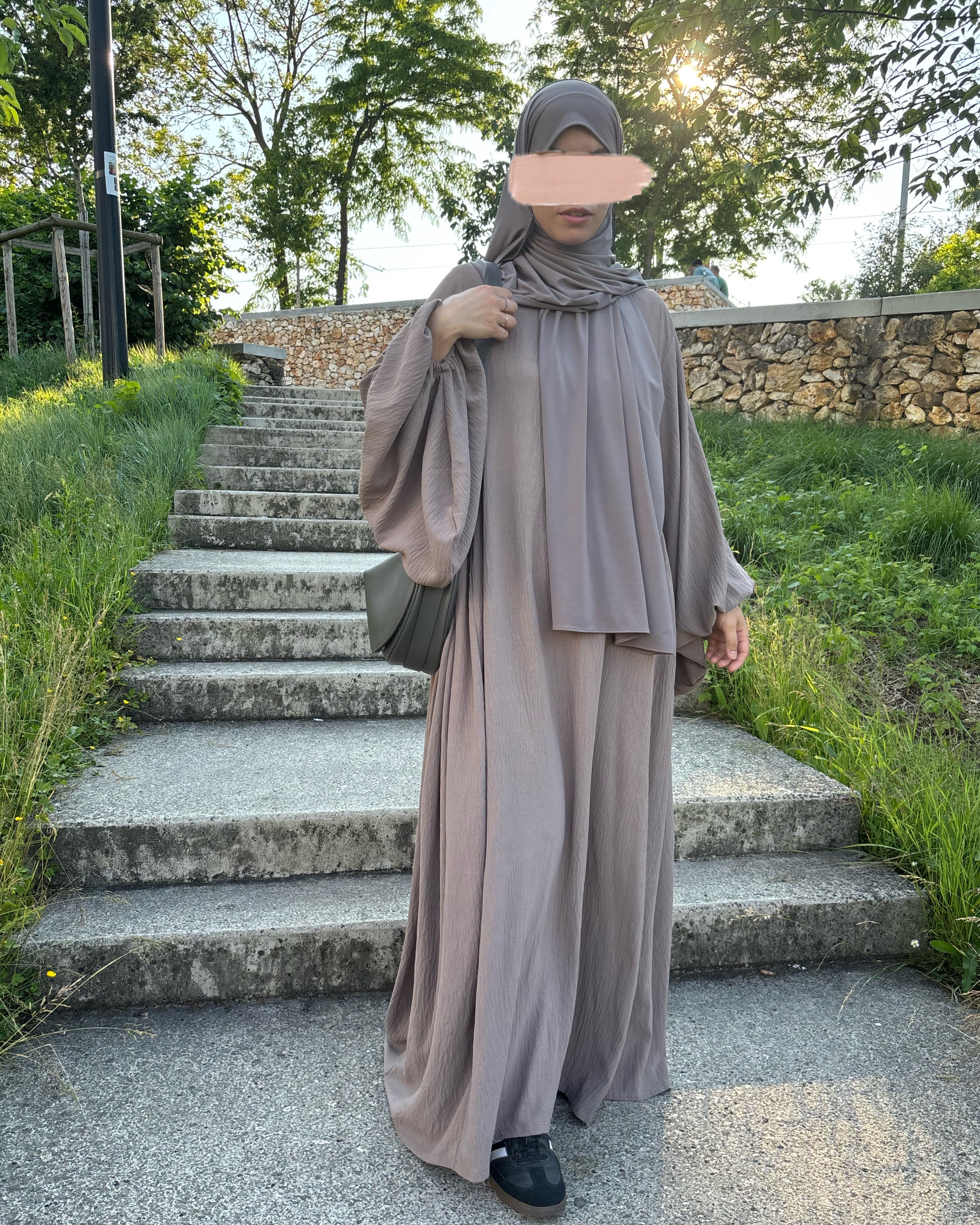 Abaya NOURA manches bouffantes
