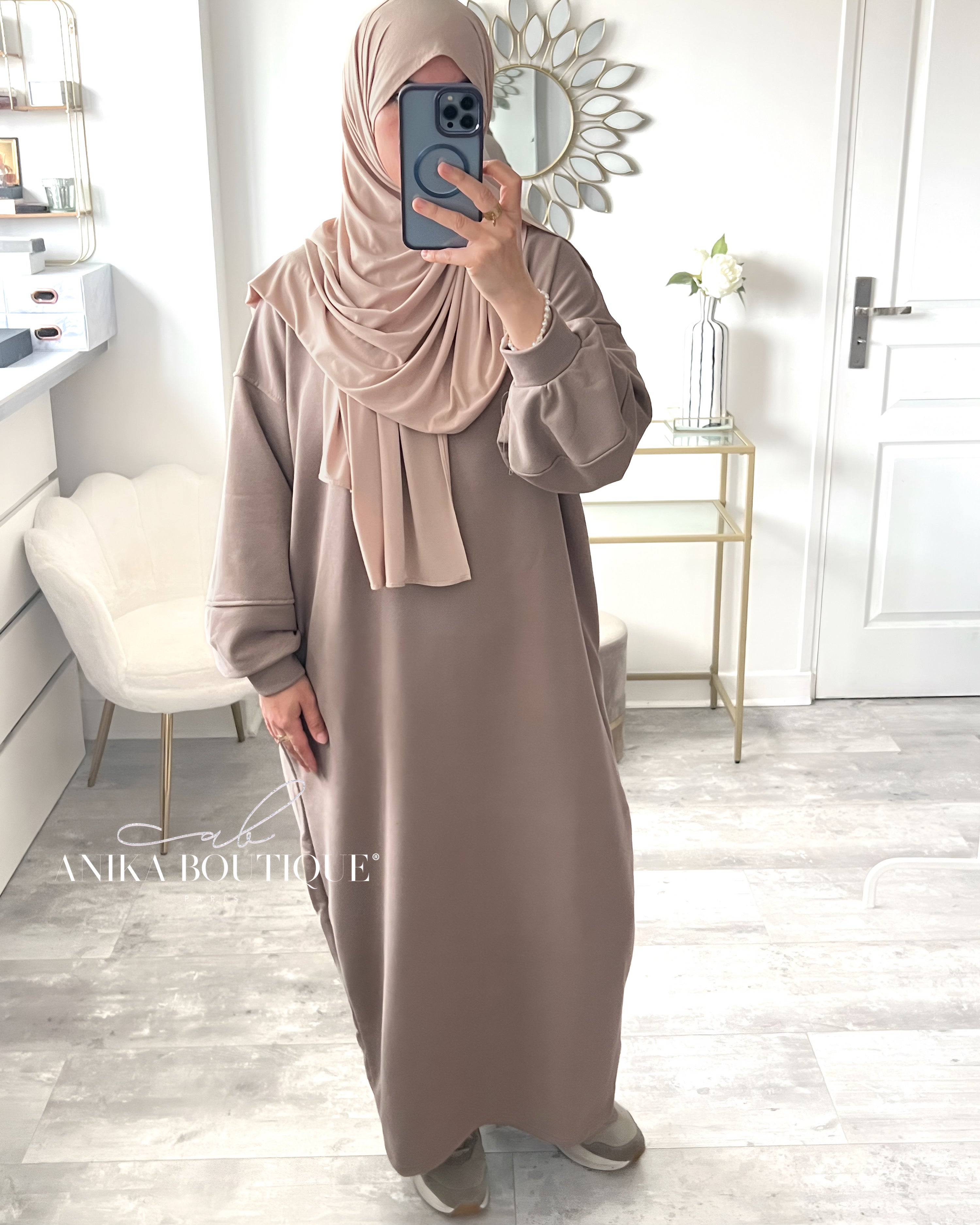 Pull Maxi Comfy – Oversize, Manche Bouffante – Modest Fashion Automne-Hiver