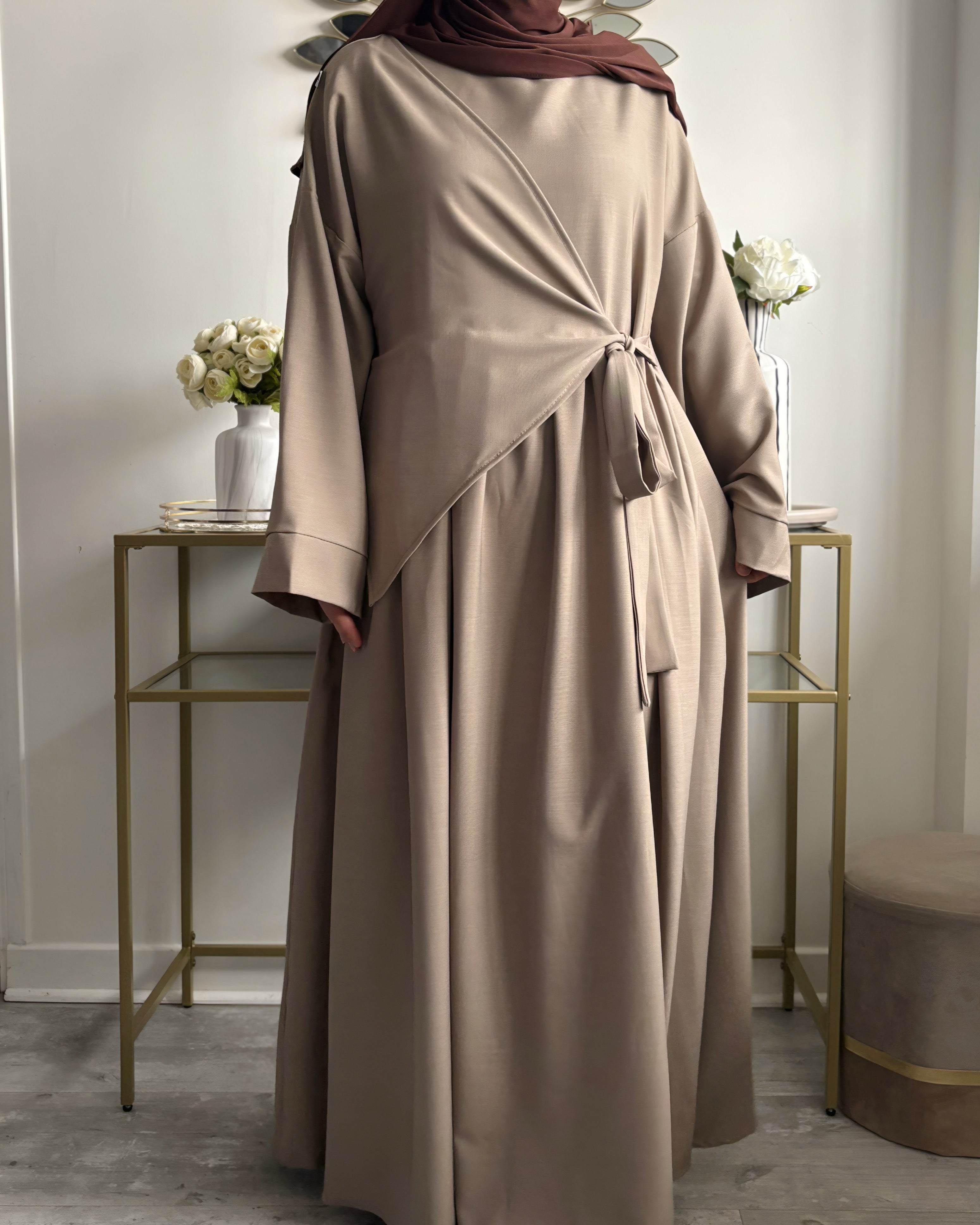 Abaya avec Empiècement croisé modulable