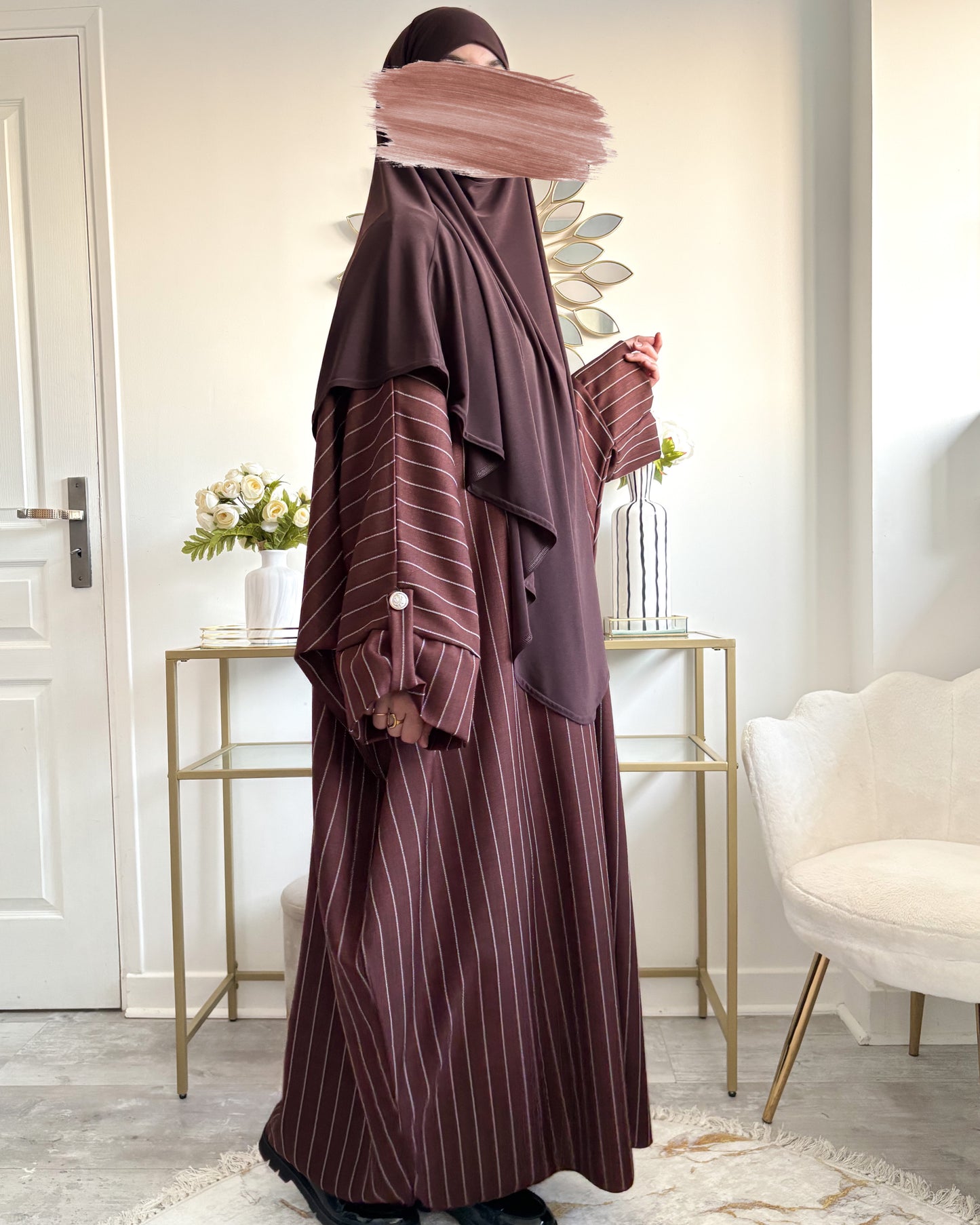 Abaya rayée Dana