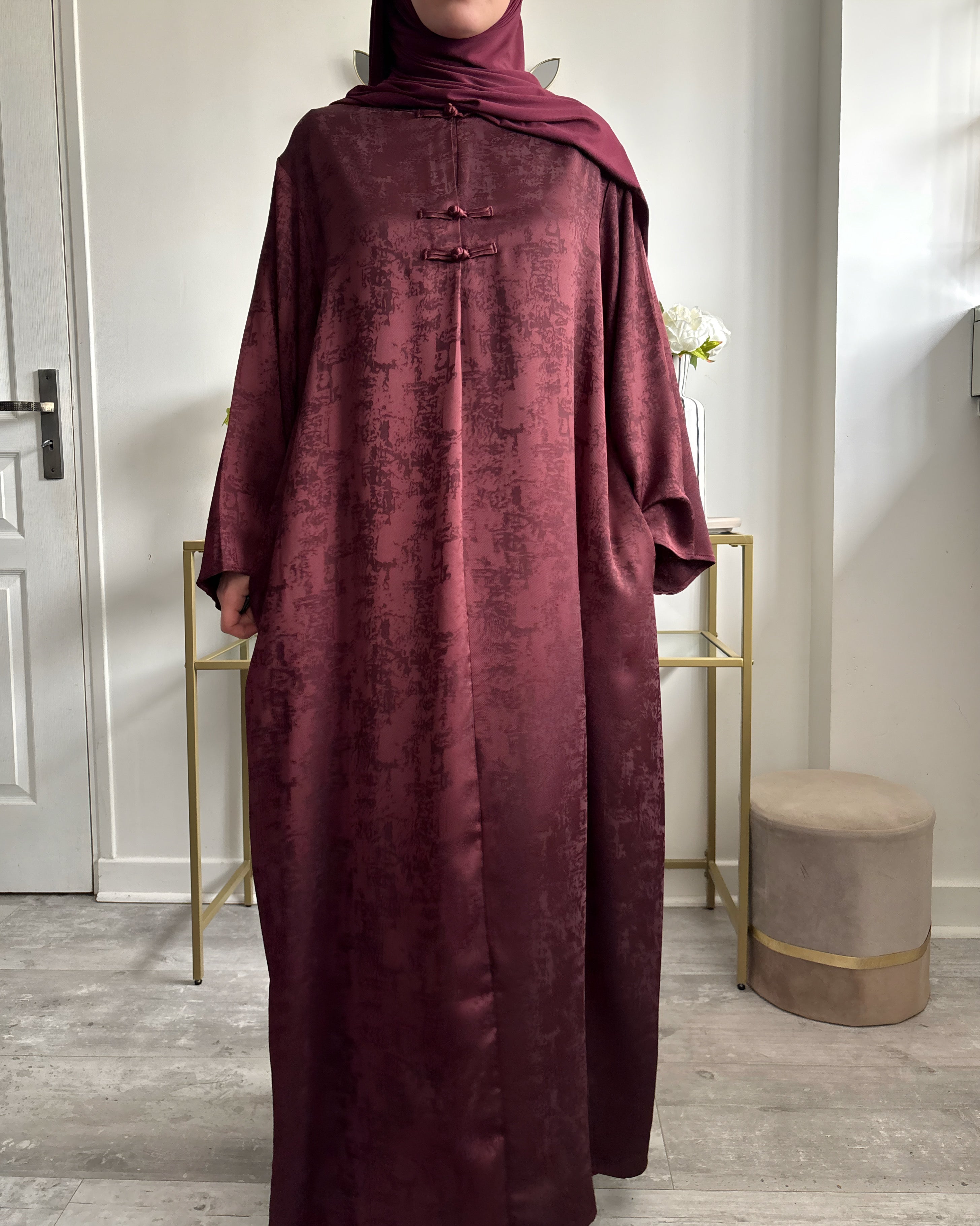 Abaya Satinée Inspiration Asiatique