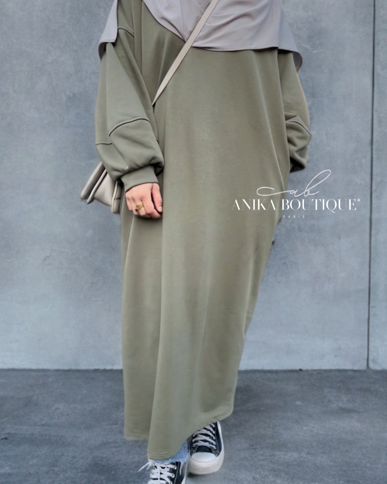 Pull Maxi Comfy – Oversize, Manche Bouffante – Modest Fashion Automne-Hiver