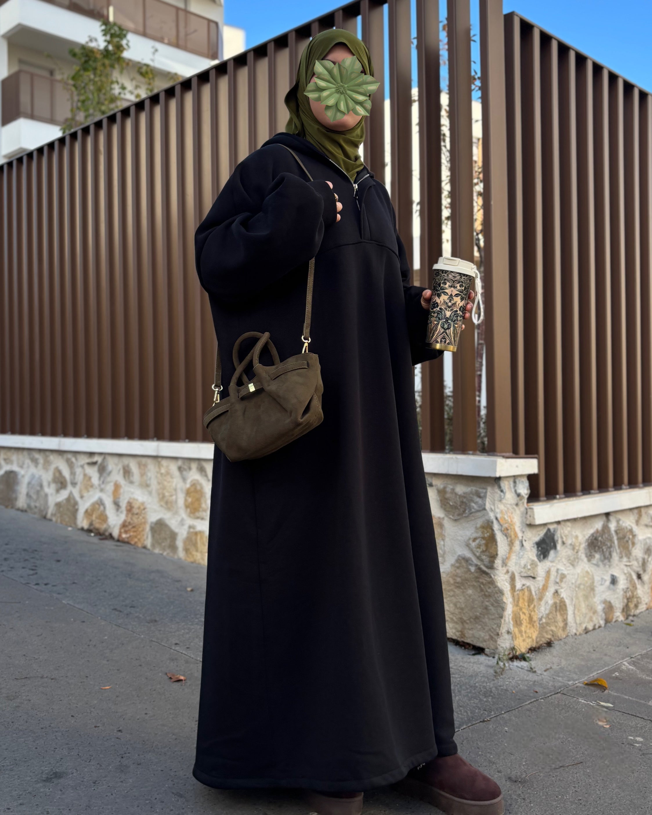 Sweat Maxi Moltonné Oversize – L’abaya pull cocooning de la saison