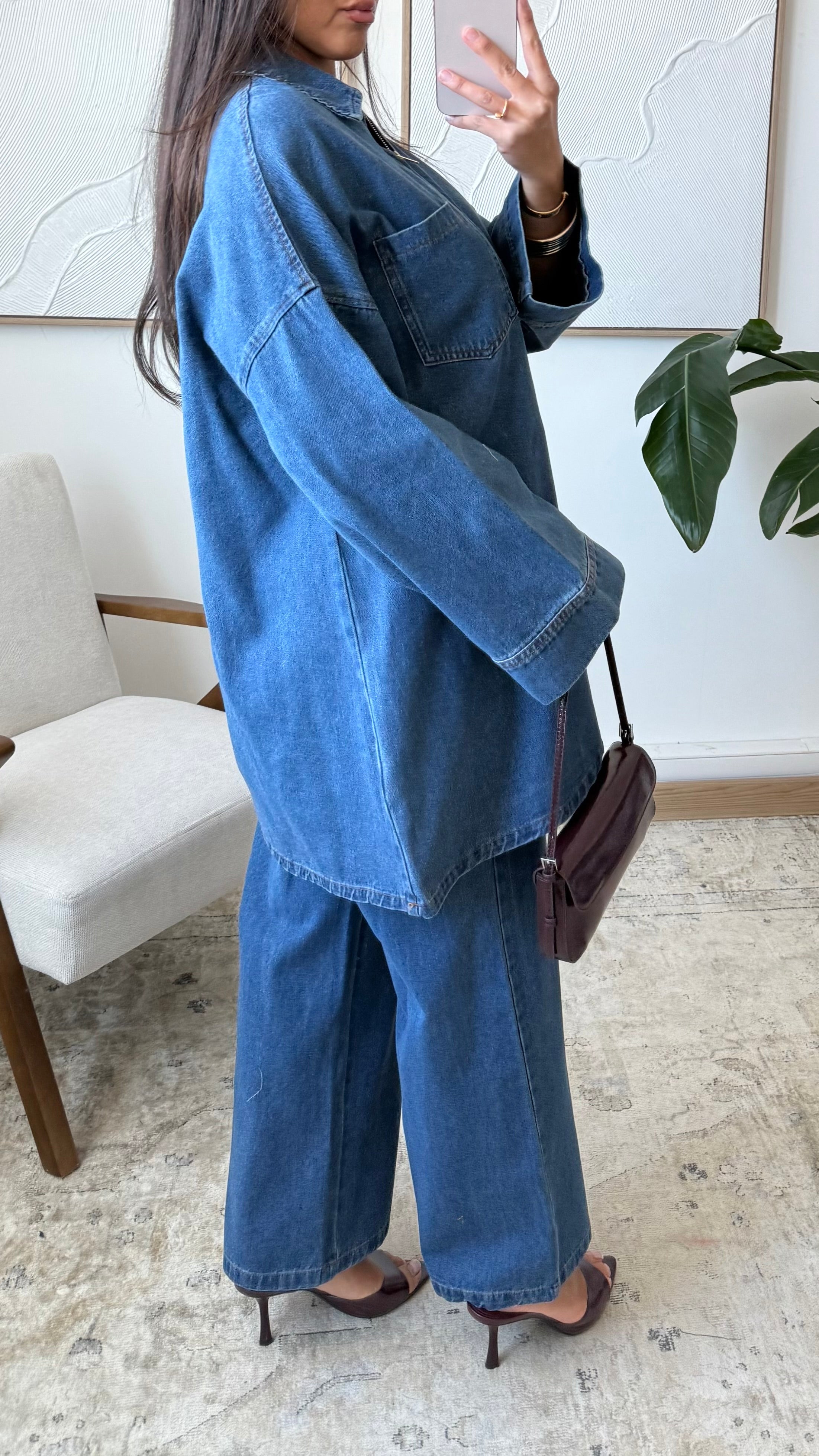 Ensemble Oversize Denim – Tunique & Pantalon