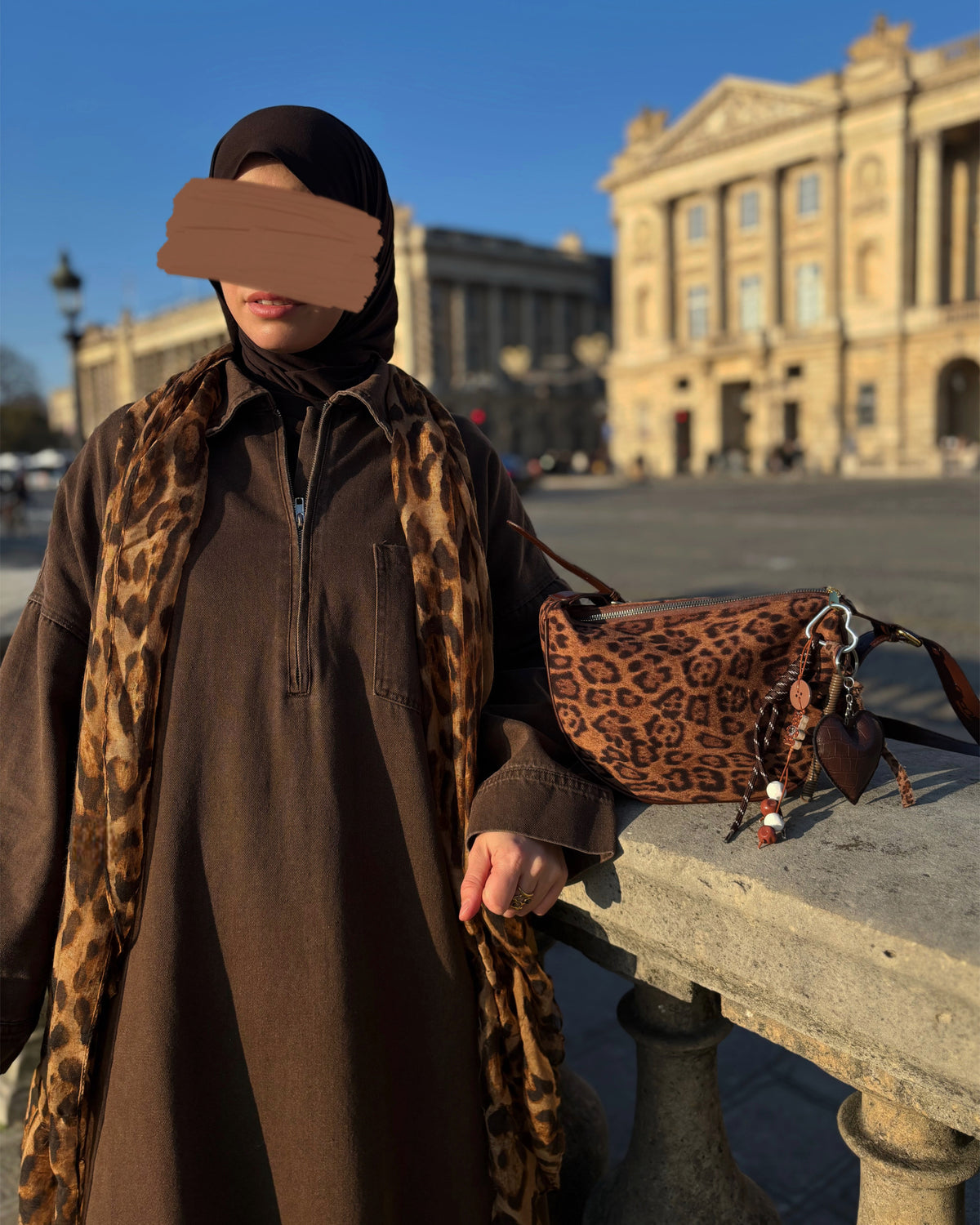 Abaya en jean zippée 100 % coton – Moderne & Tendance