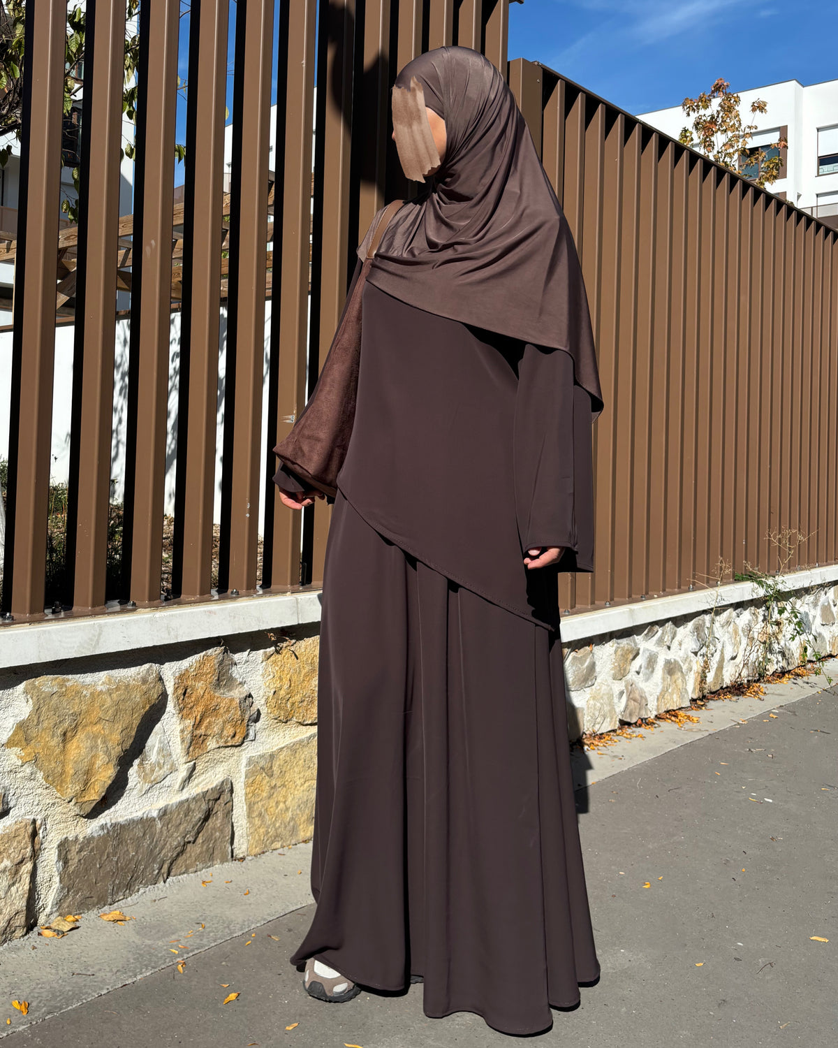 Ensemble jupe longue et tunique asymétrique