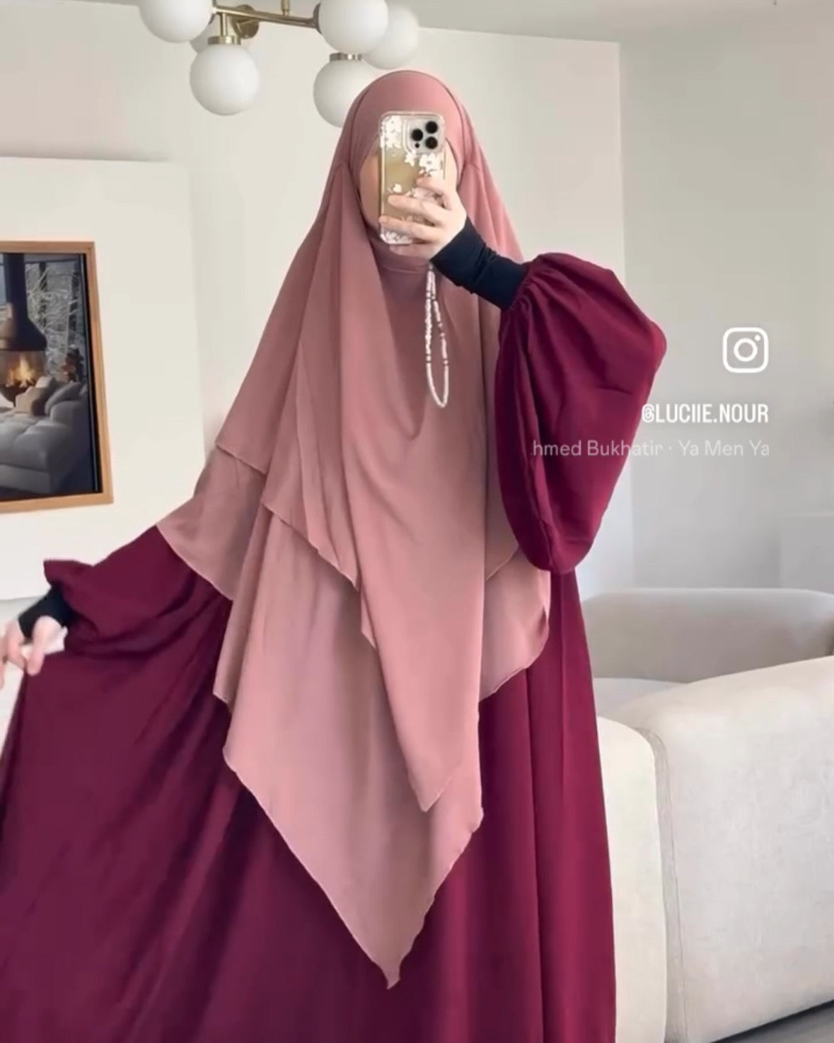 Abaya Naïla - Élégance et Confort avec Manches Bouffantes