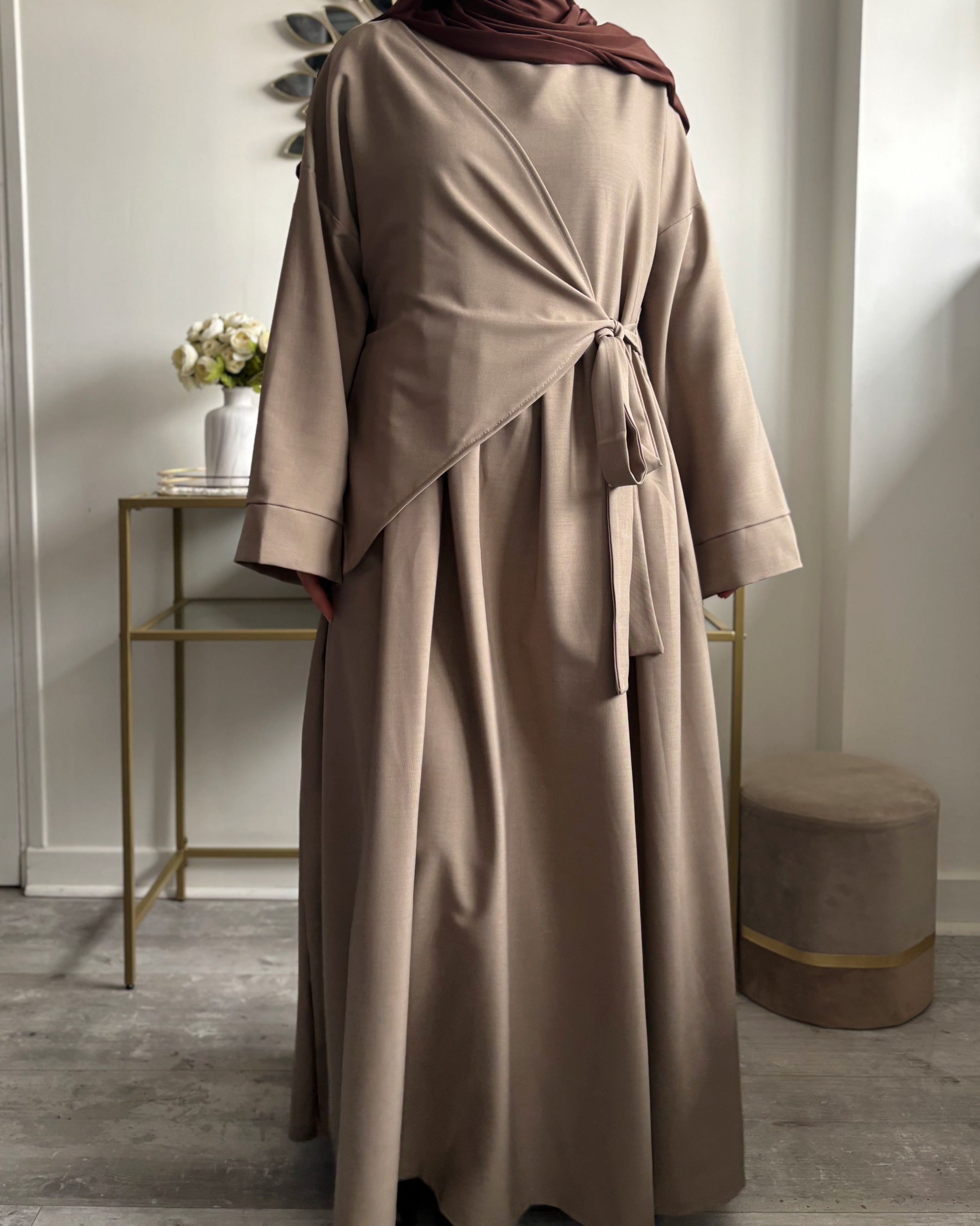 Abaya avec Empiècement croisé modulable