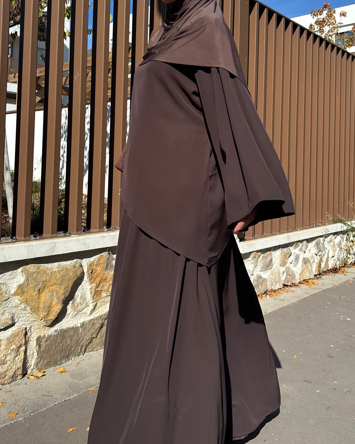 Ensemble jupe longue et tunique asymétrique