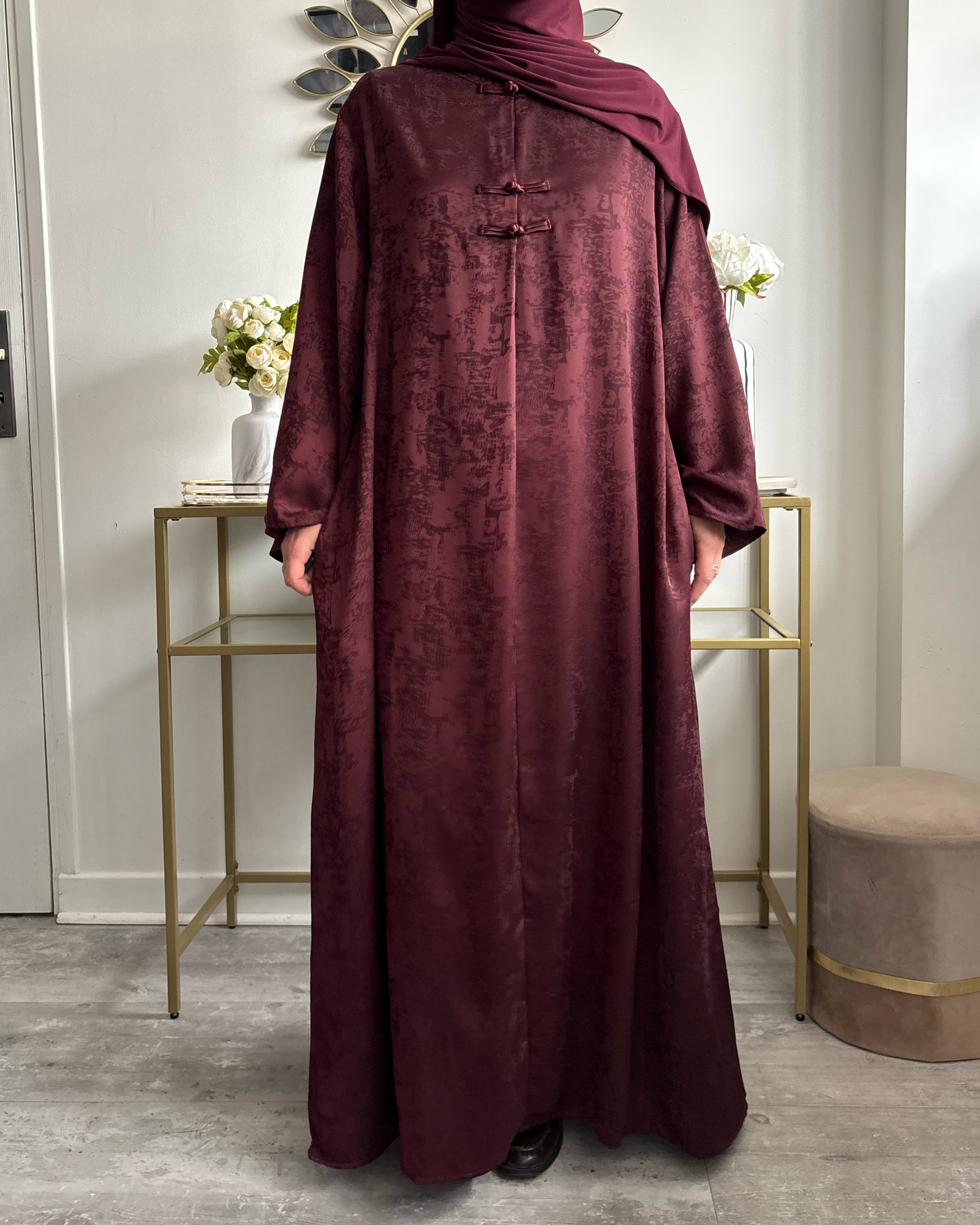 Abaya Satinée Inspiration Asiatique