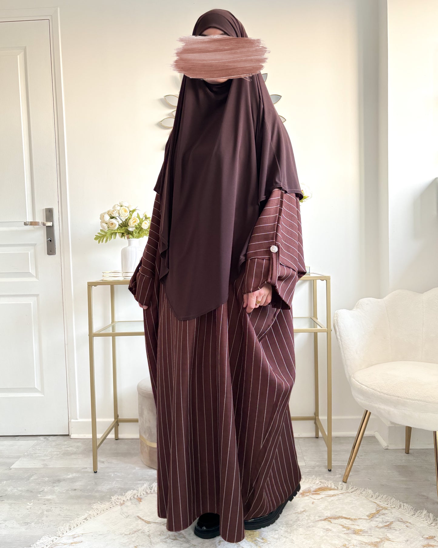 Abaya rayée Dana