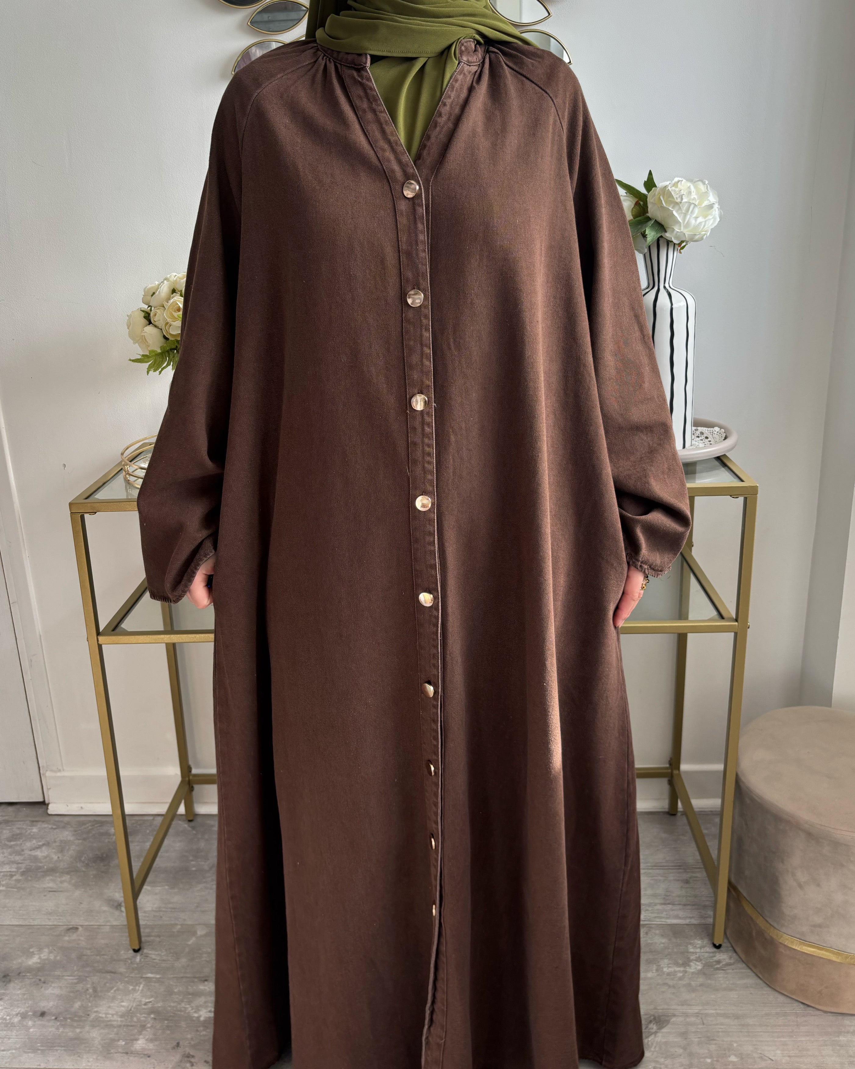 Abaya en jean 100% coton - Modest fashion