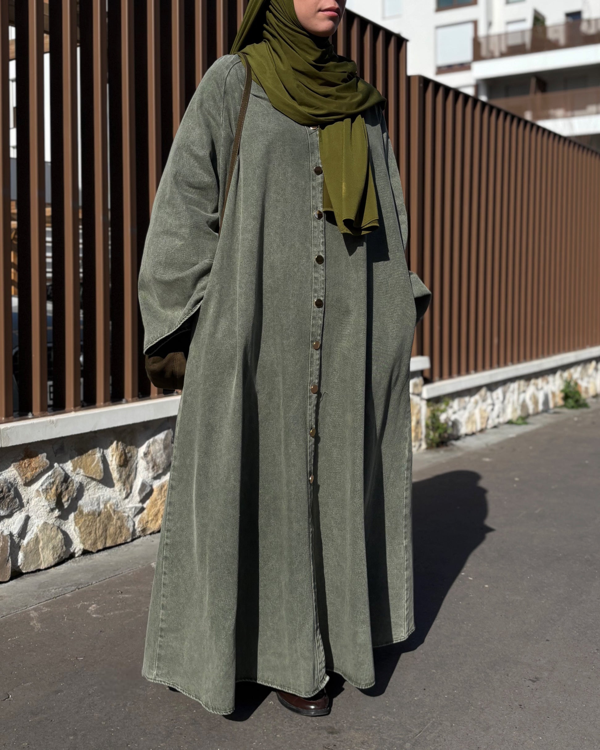 Abaya en jean 100% coton - Modest fashion