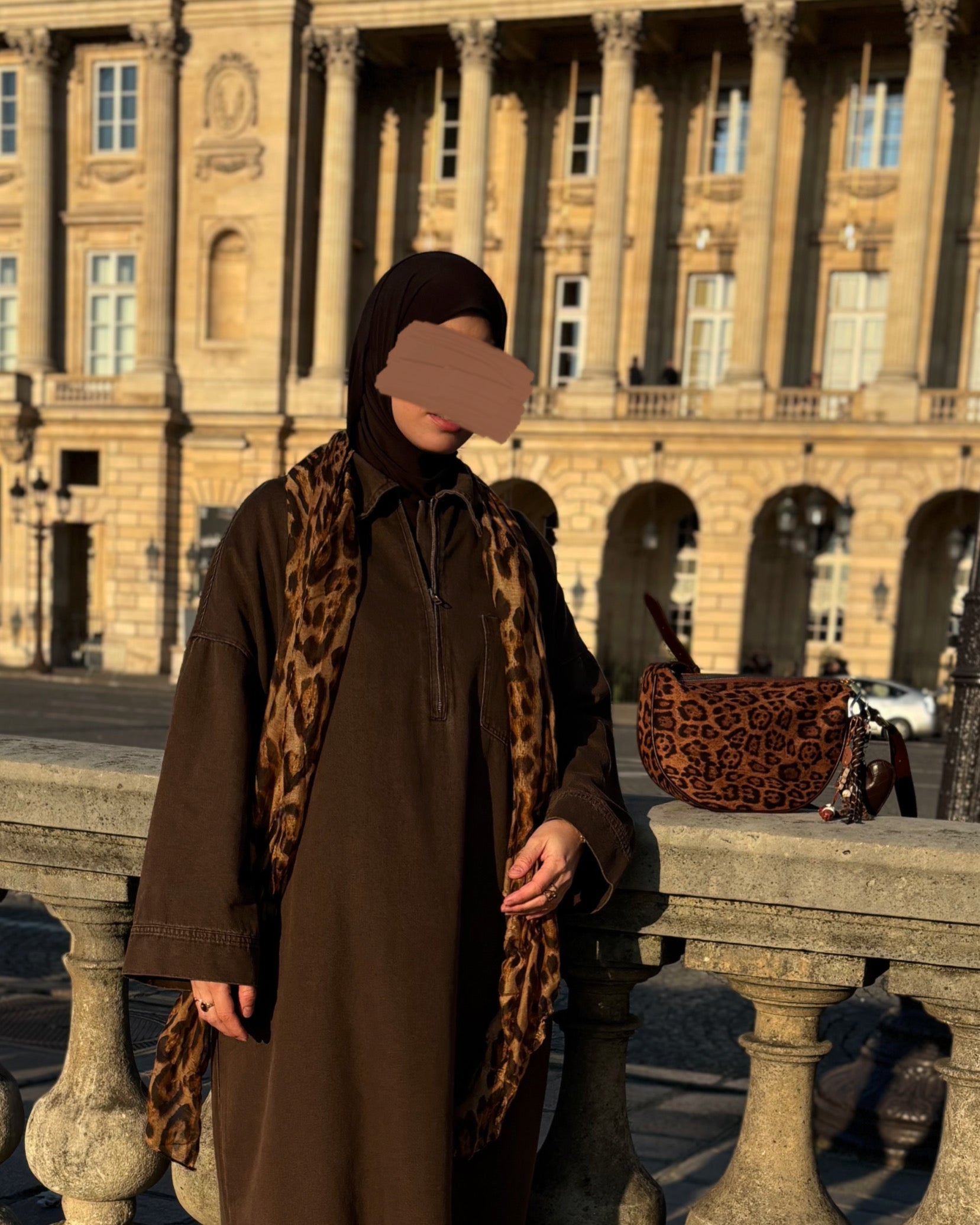 Abaya en jean zippée 100 % coton – Moderne & Tendance