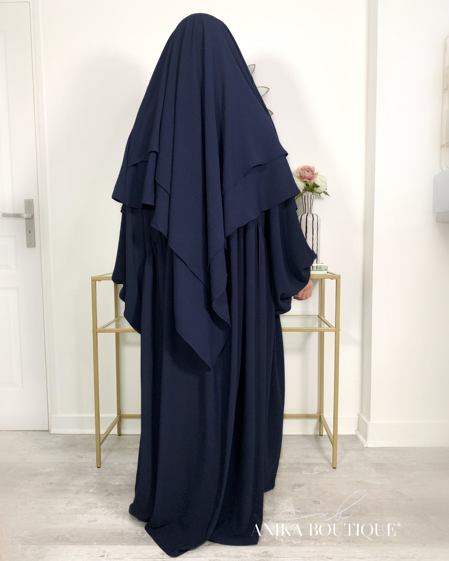 Khimar jazz deux voiles bleu marine