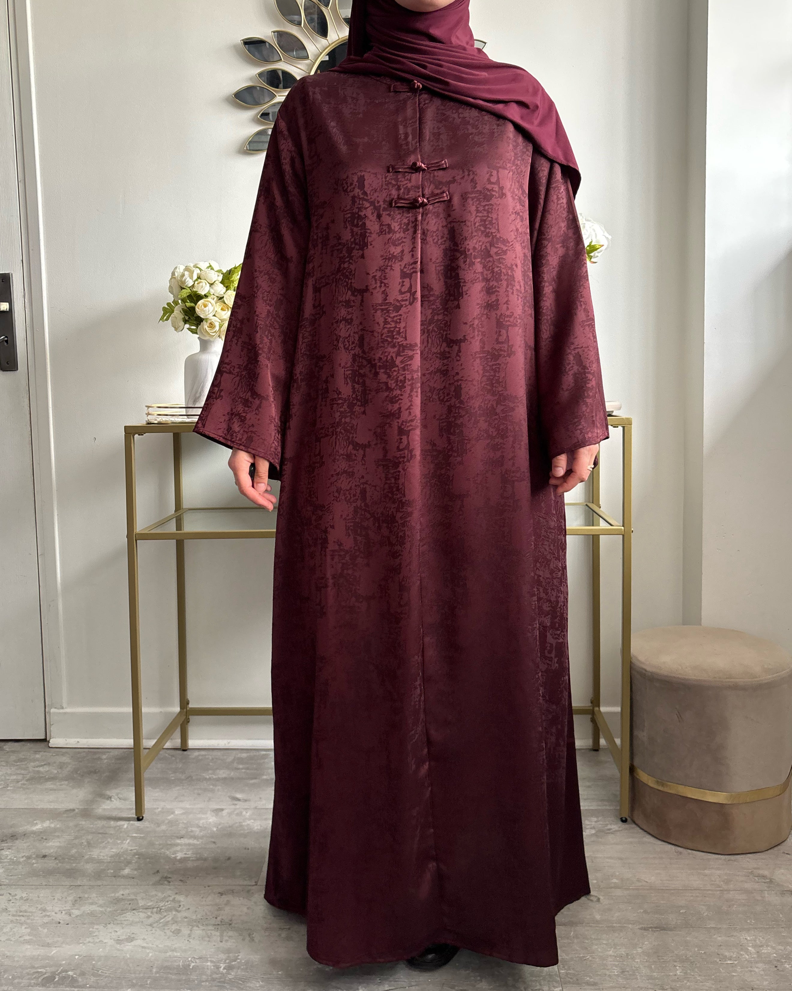 Abaya Satinée Inspiration Asiatique