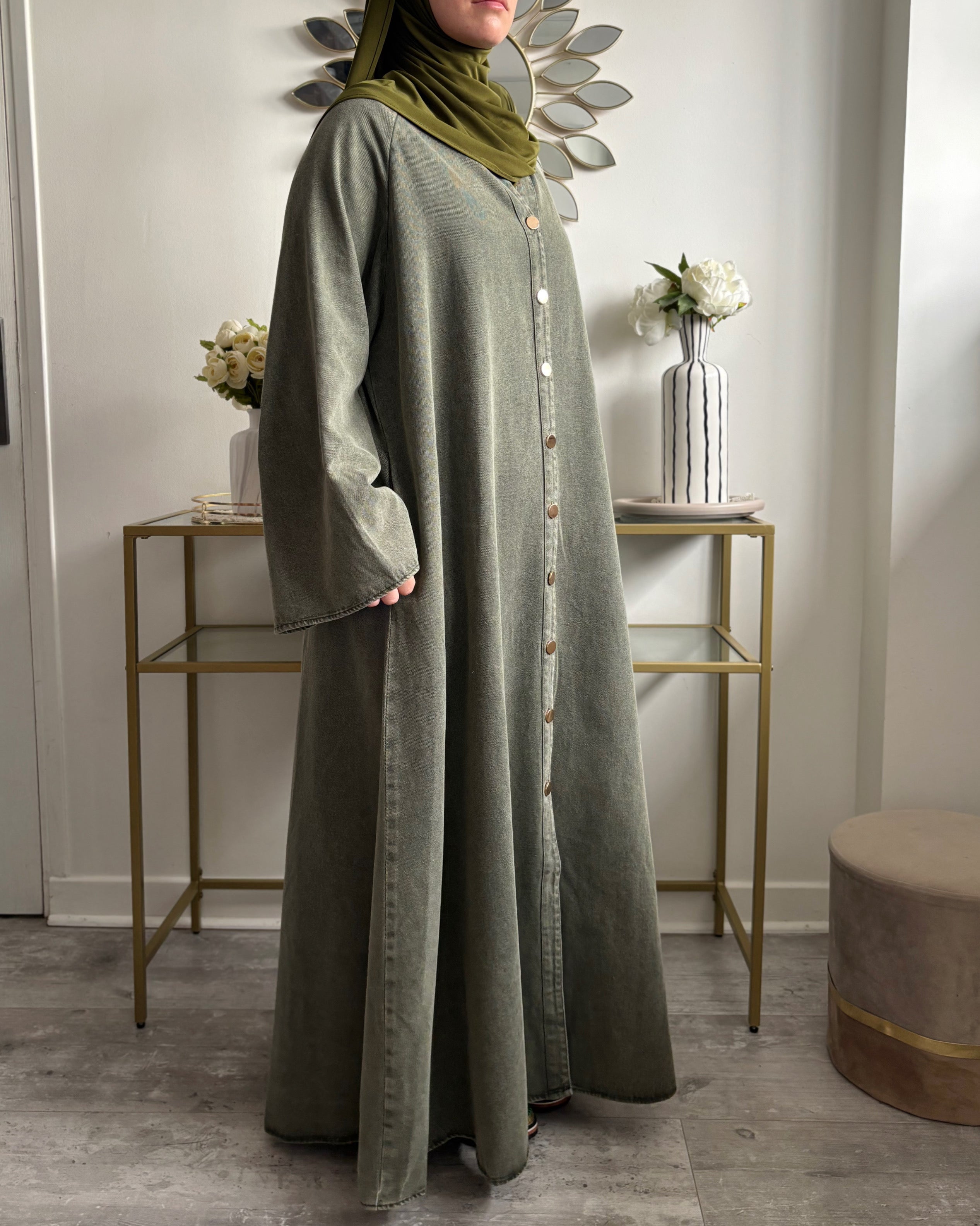 Abaya en jean 100% coton - Modest fashion