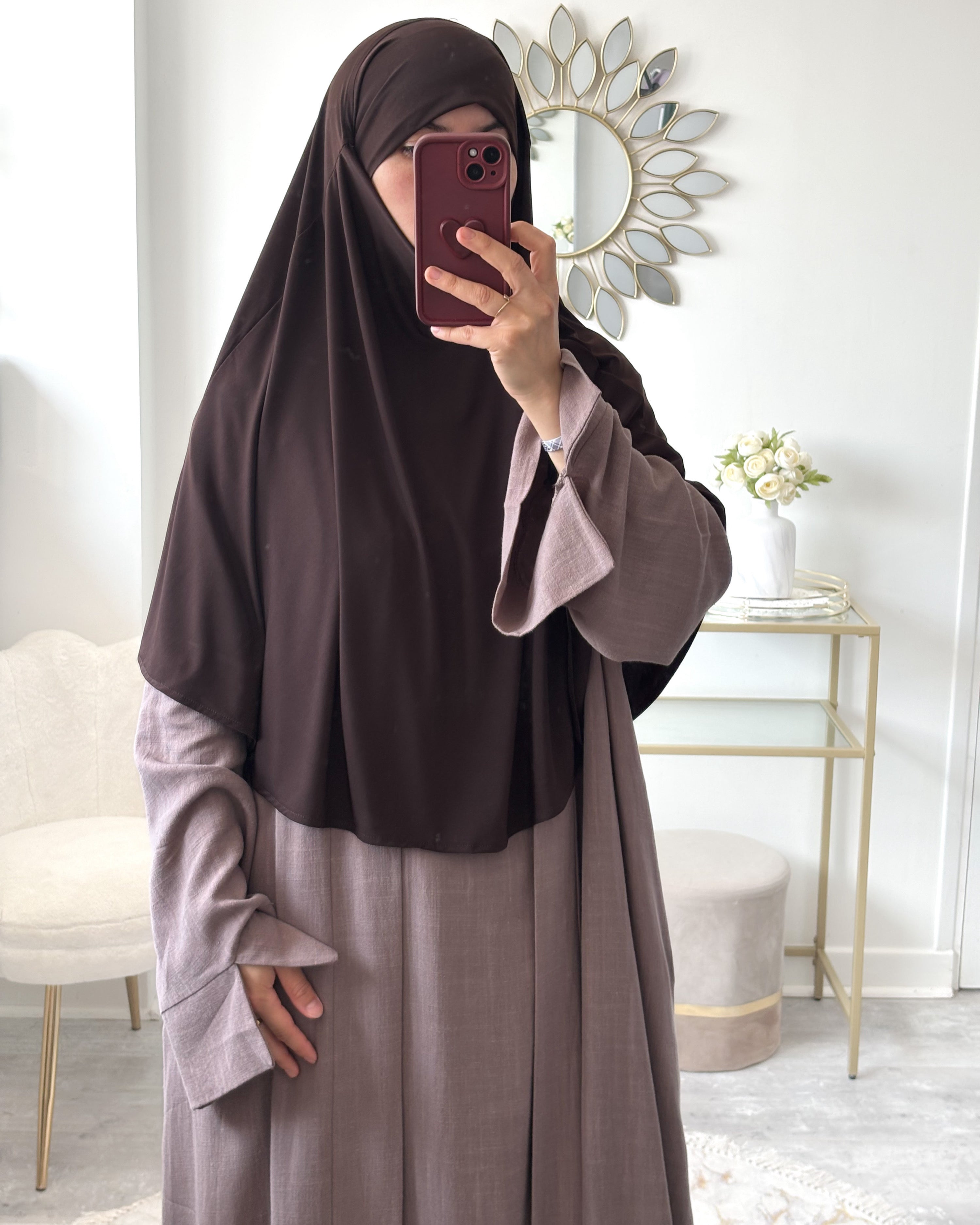 Khimar Jersey Premium Arrondi Moyen