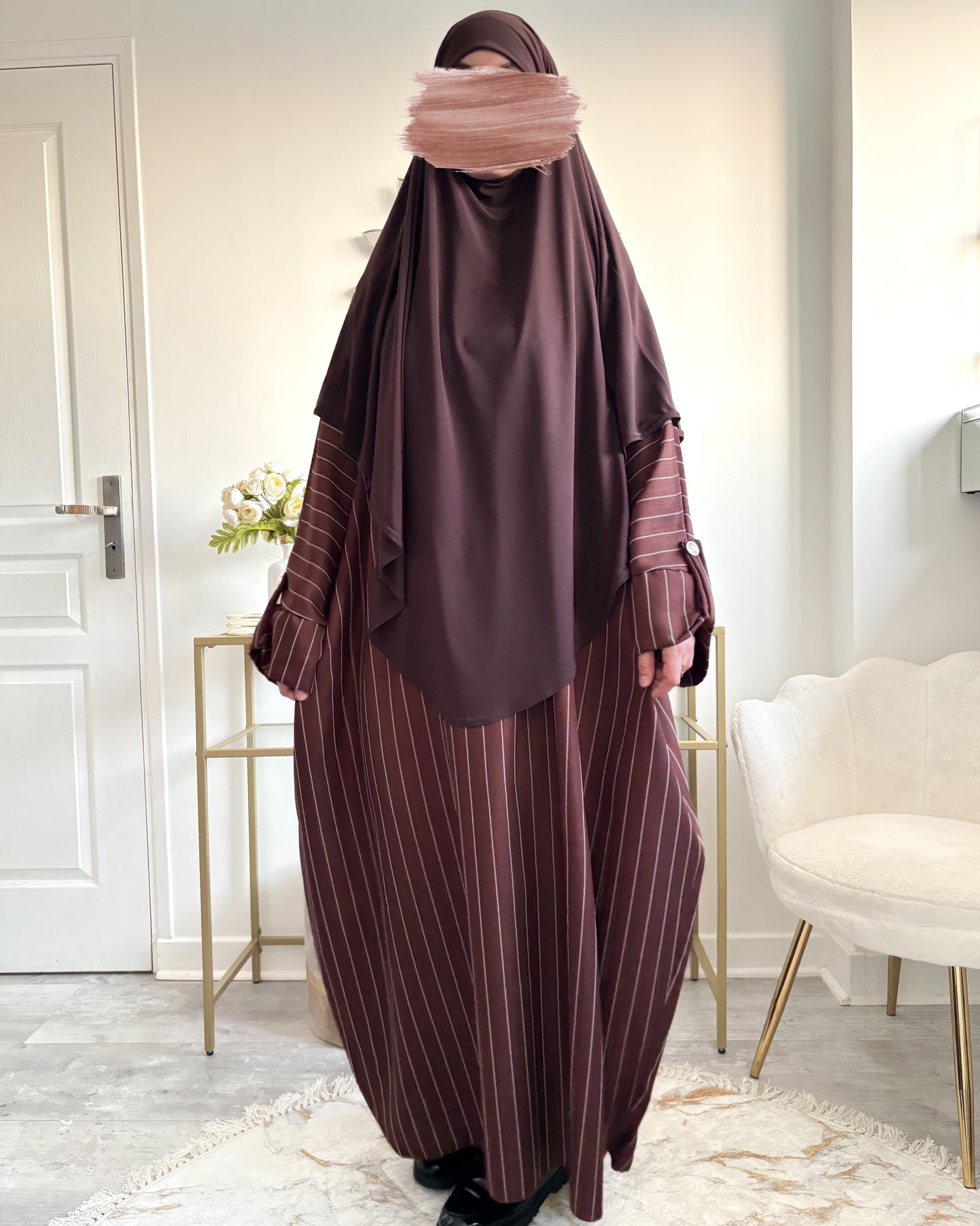 Abaya rayée Dana