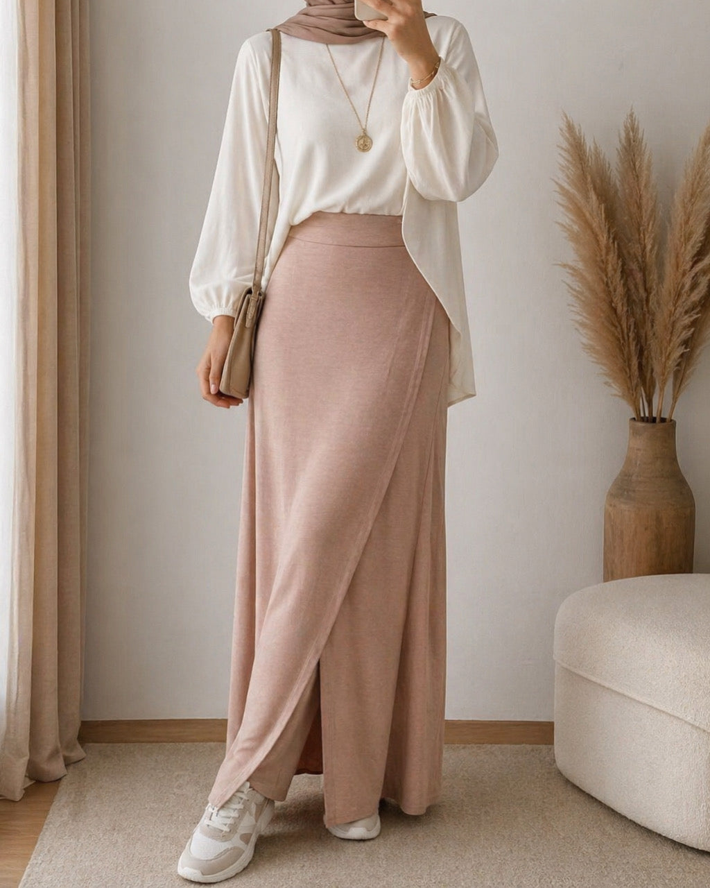 Pantalon Drapé Effet Jupe – Coupe Fluide