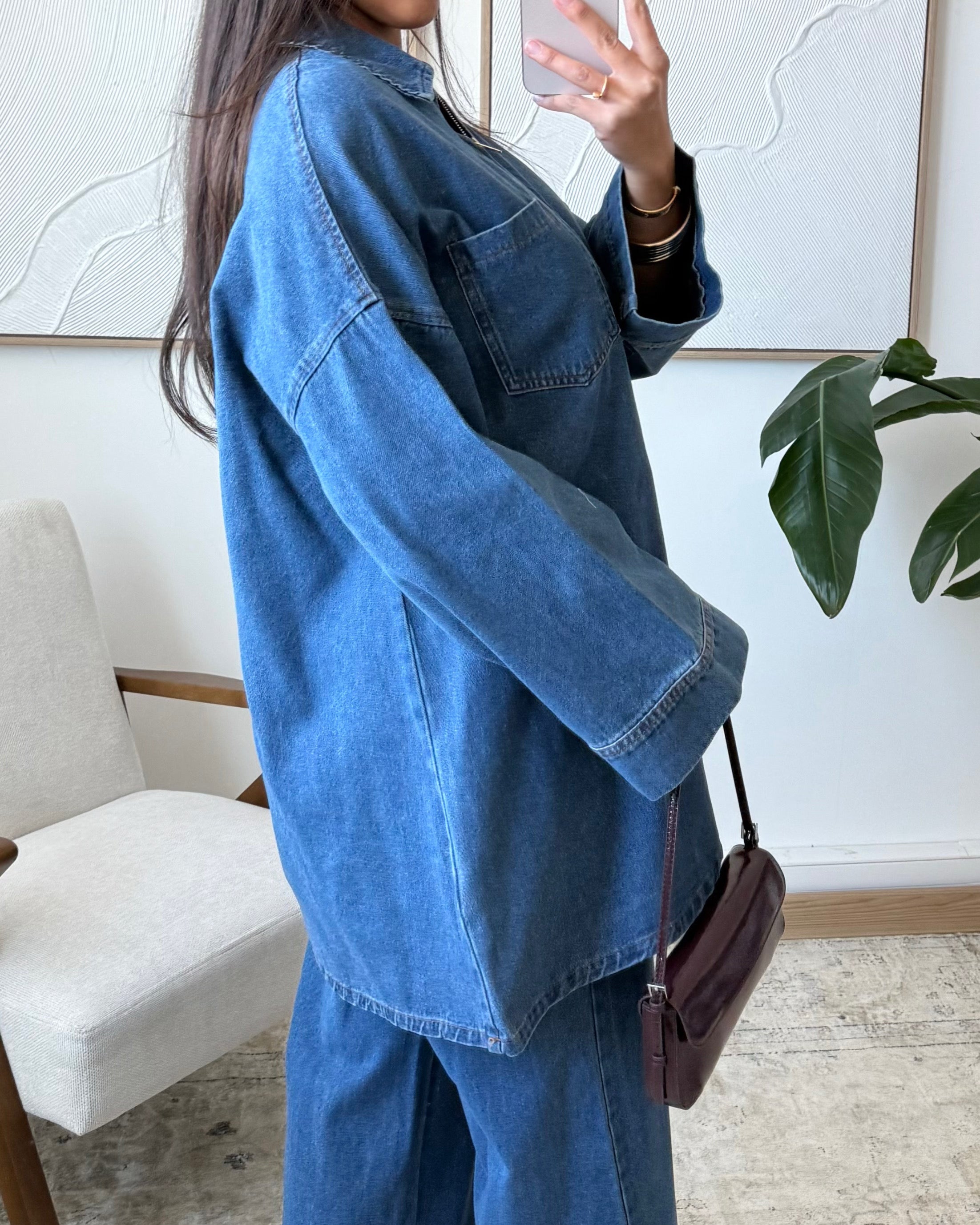 Ensemble Oversize Denim – Tunique & Pantalon