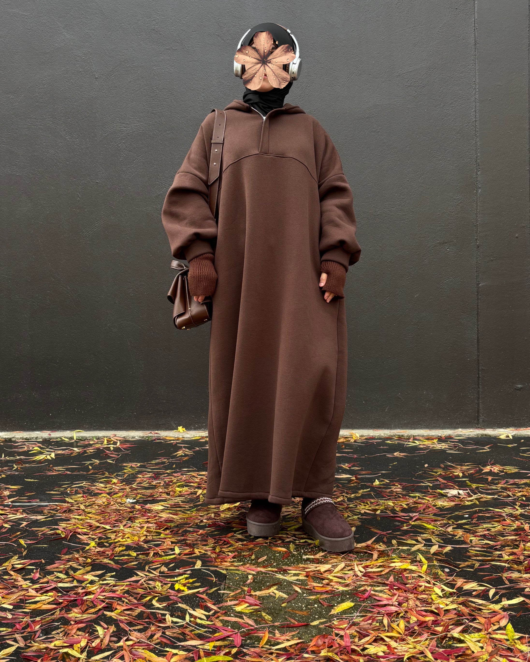 Sweat Maxi Moltonné Oversize – L’abaya pull cocooning de la saison