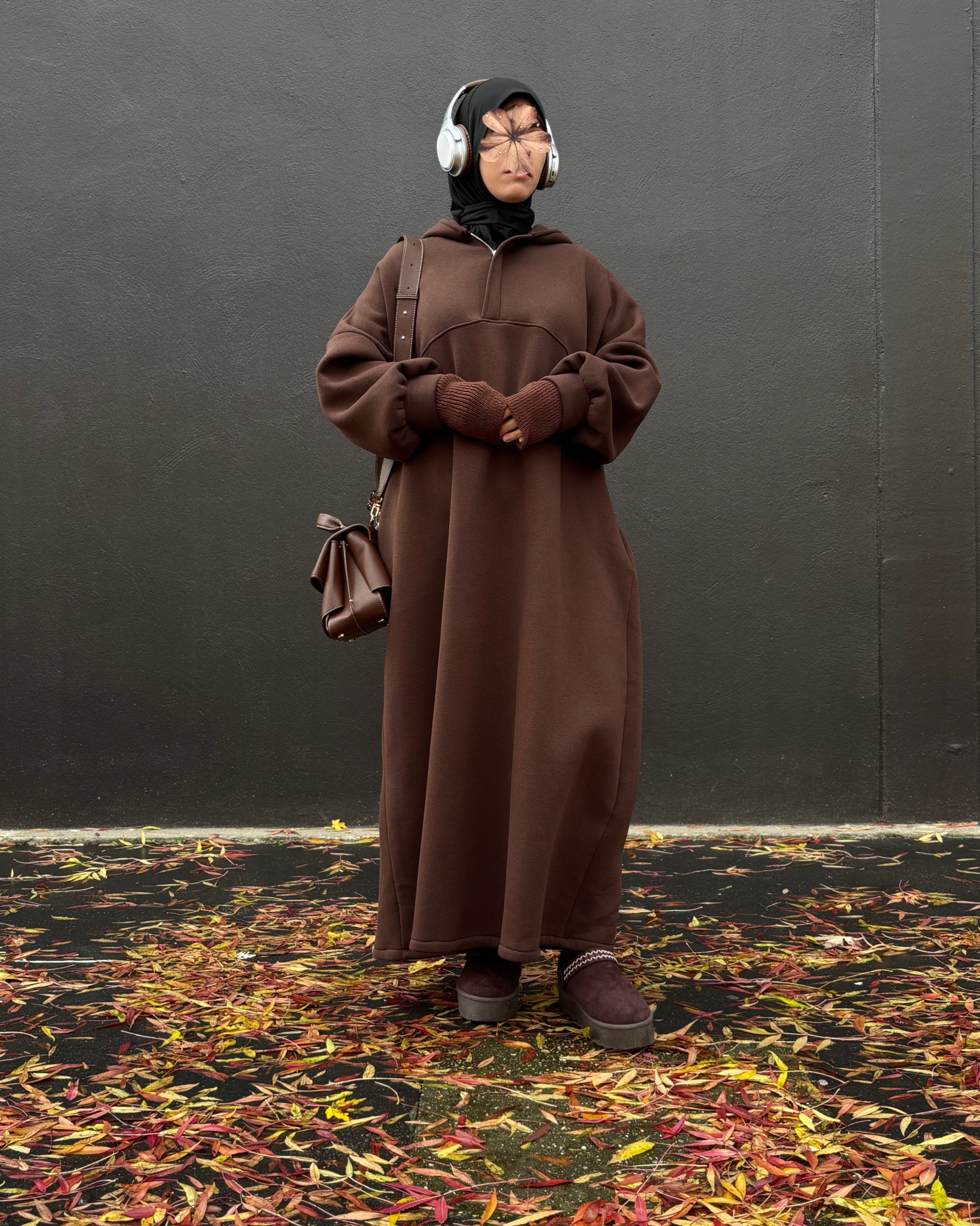 Sweat Maxi Moltonné Oversize – L’abaya pull cocooning de la saison