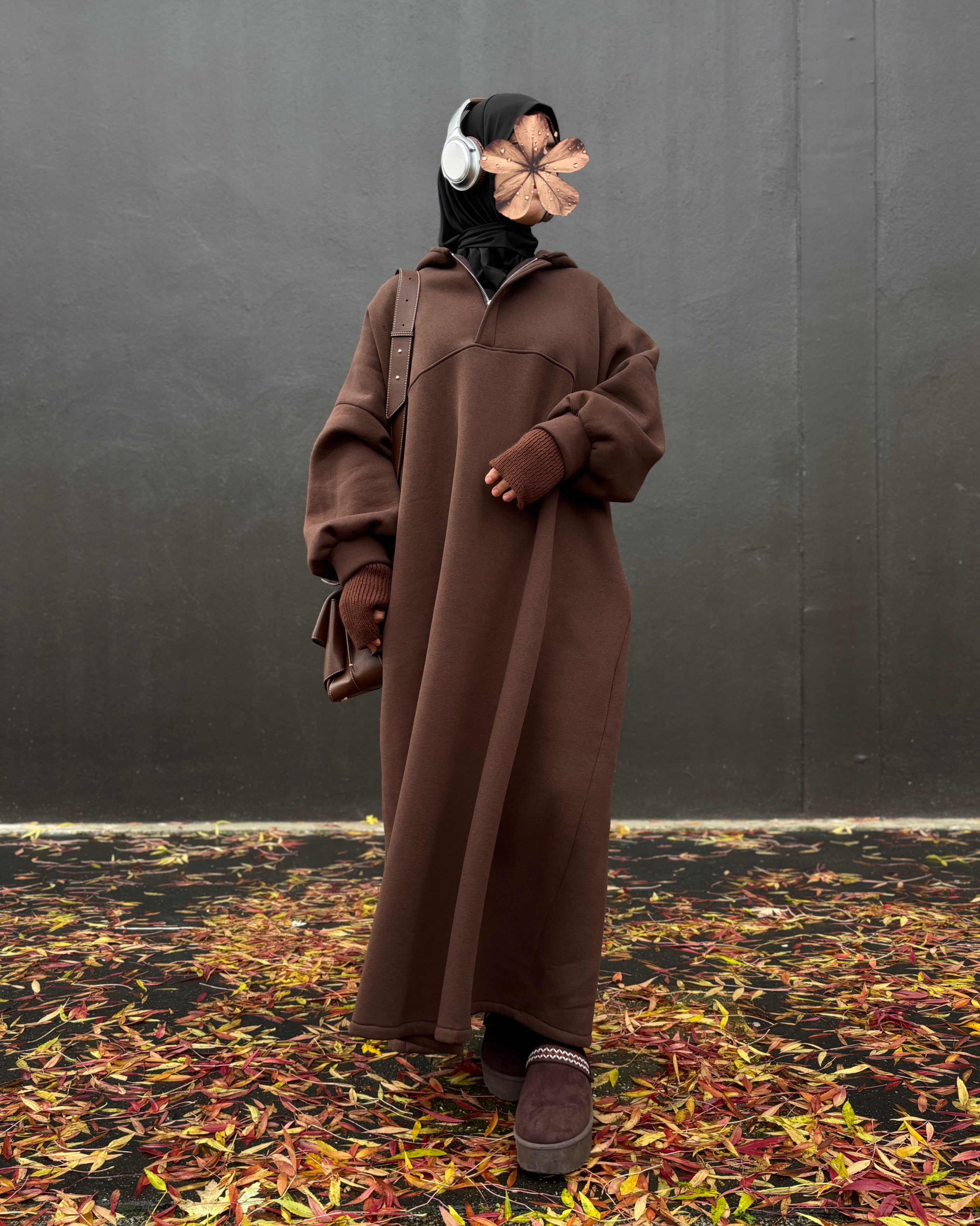 Sweat Maxi Moltonné Oversize – L’abaya pull cocooning de la saison