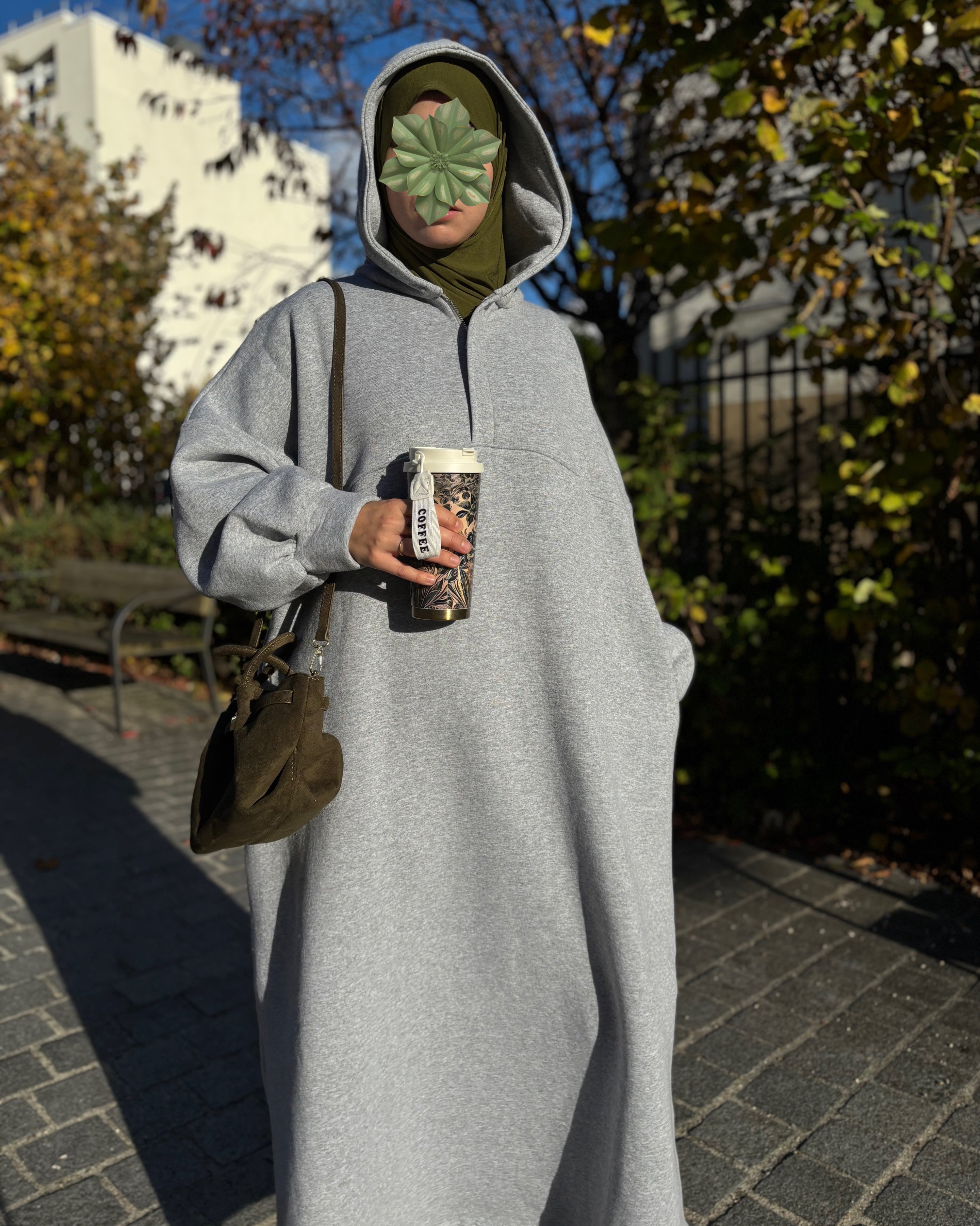 Sweat Maxi Moltonné Oversize – L’abaya pull cocooning de la saison