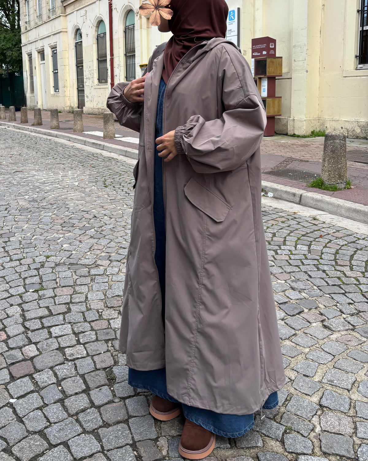 Longue veste imperméable femme – Déperlant, coupe-vent & oversize