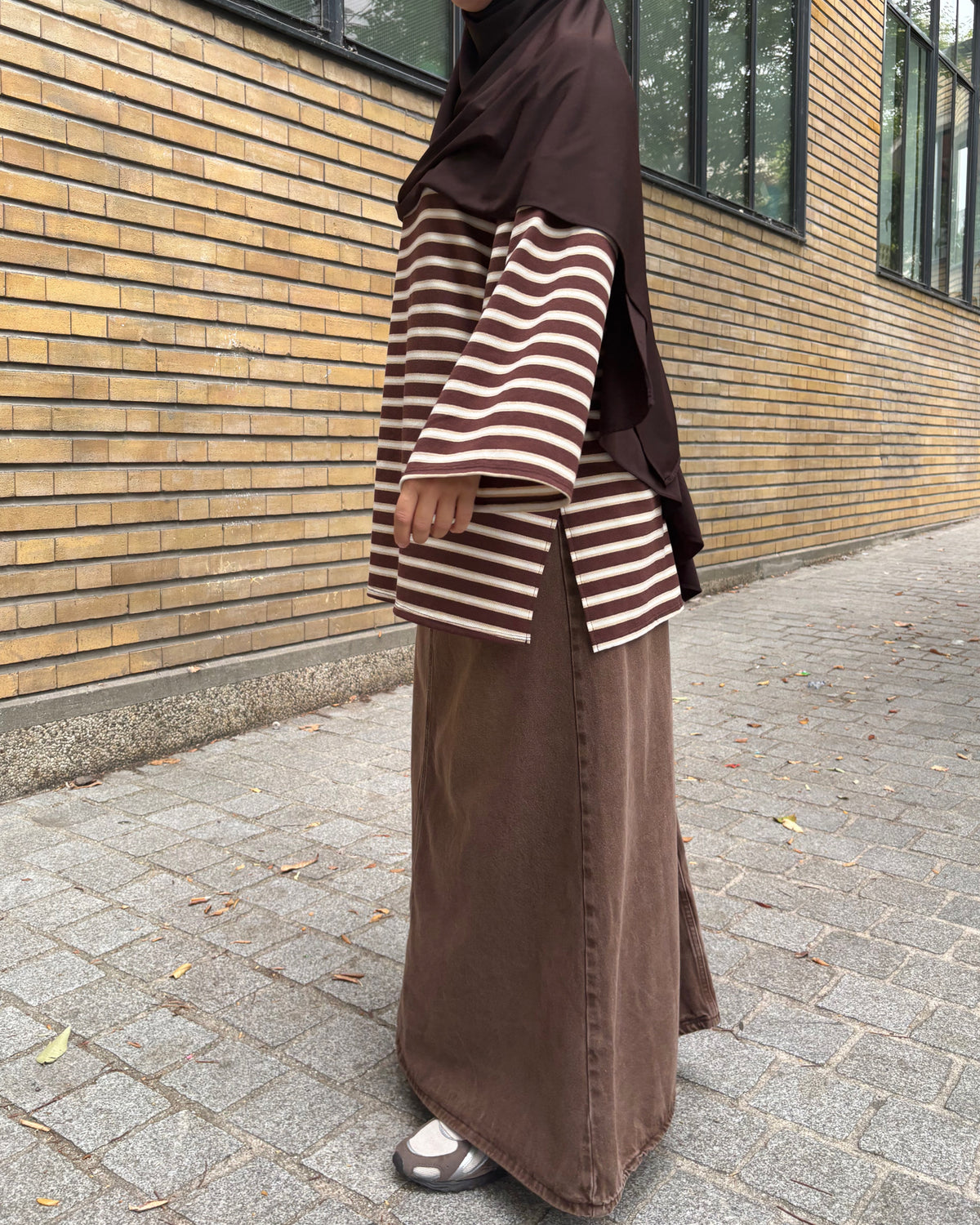 Polo long oversize femme en coton piqué – Modest Fashion