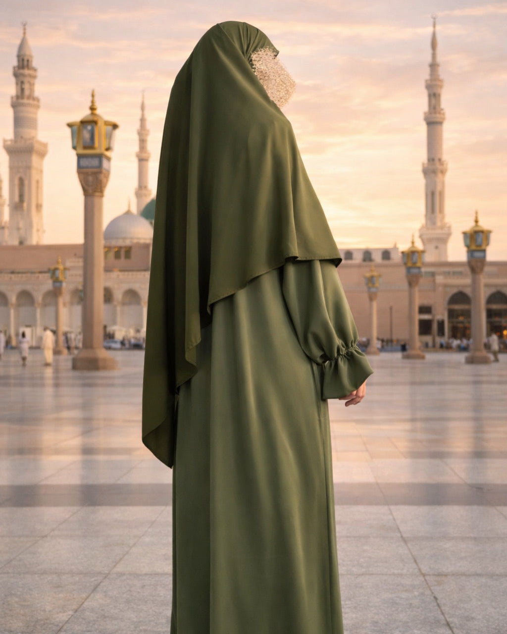 Khimar moyen soie de medine