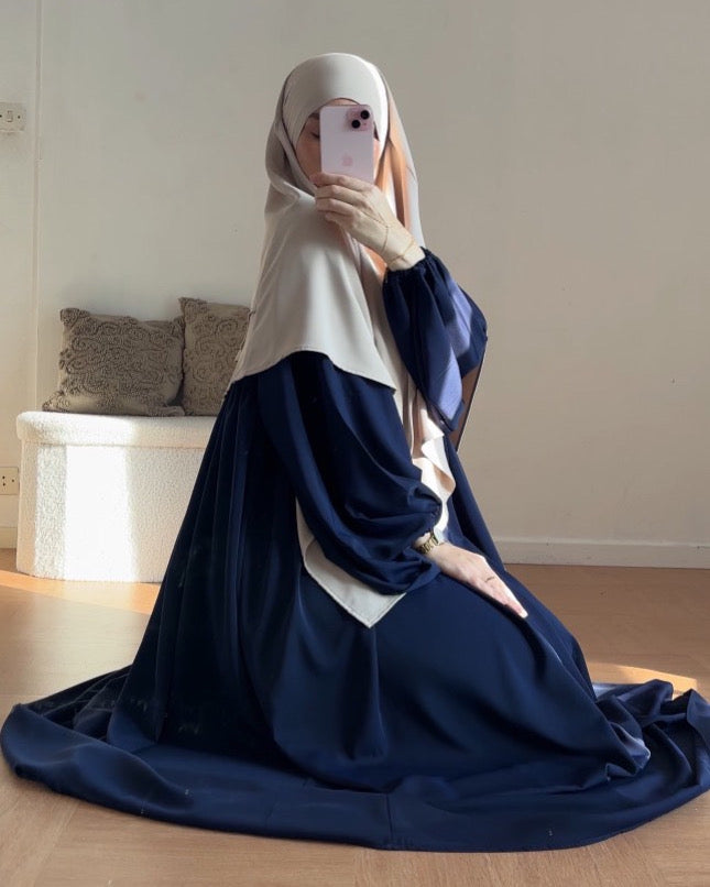 Abaya Naïla - Élégance et Confort avec Manches Bouffantes