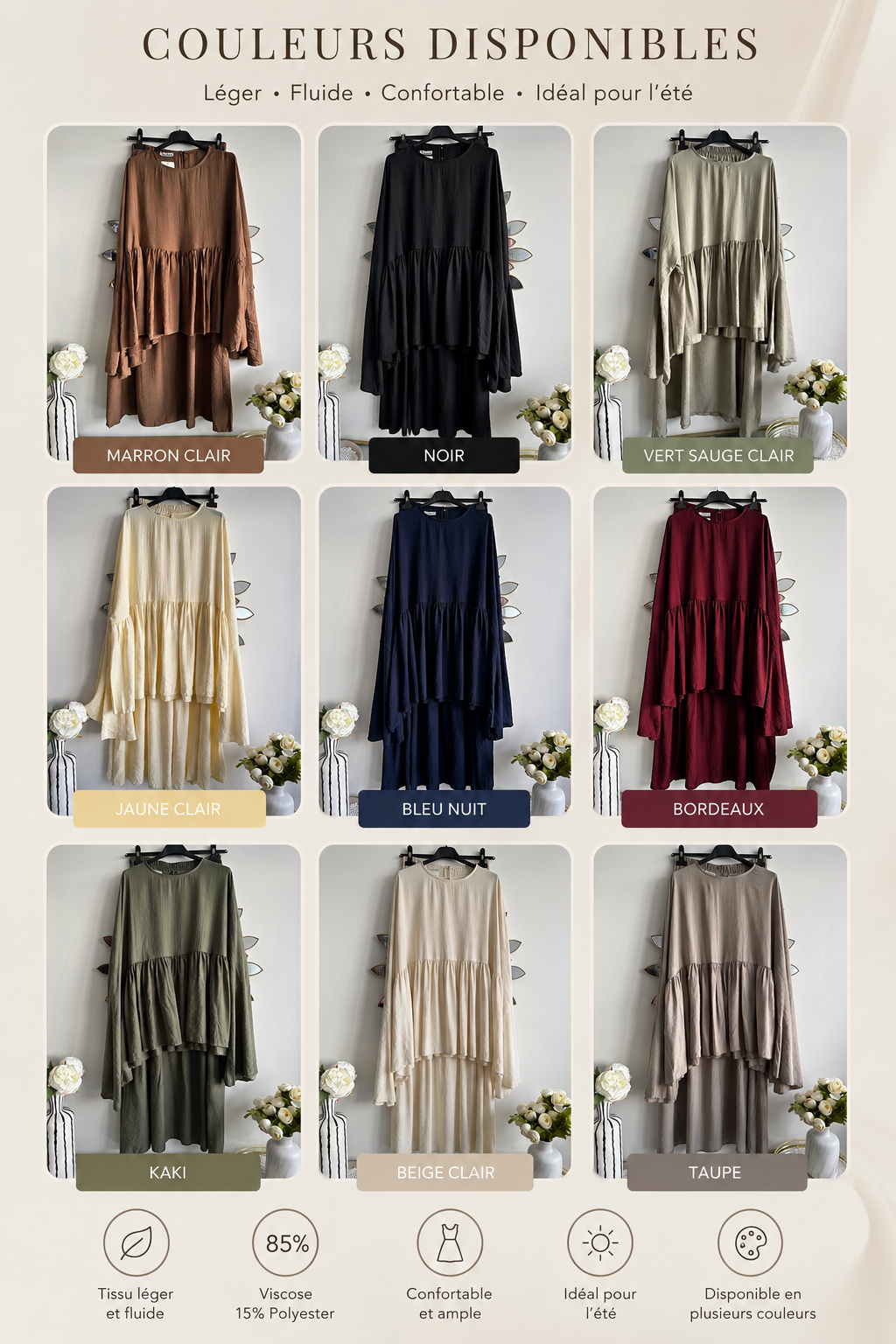 Ensemble Jupe & Tunique Fluide – Modest Fashion Été