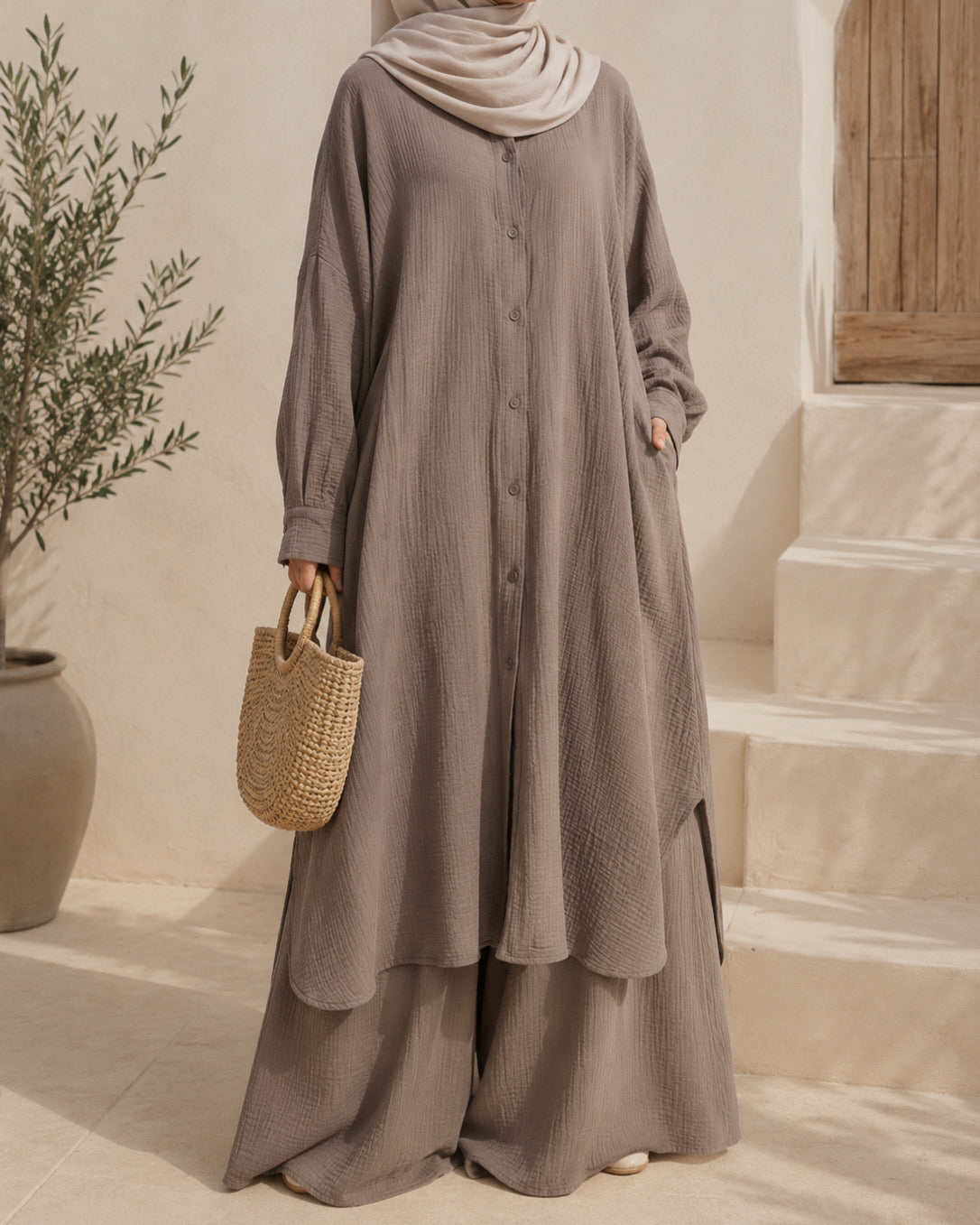 Ensemble Oversize – 100% Coton Texturé