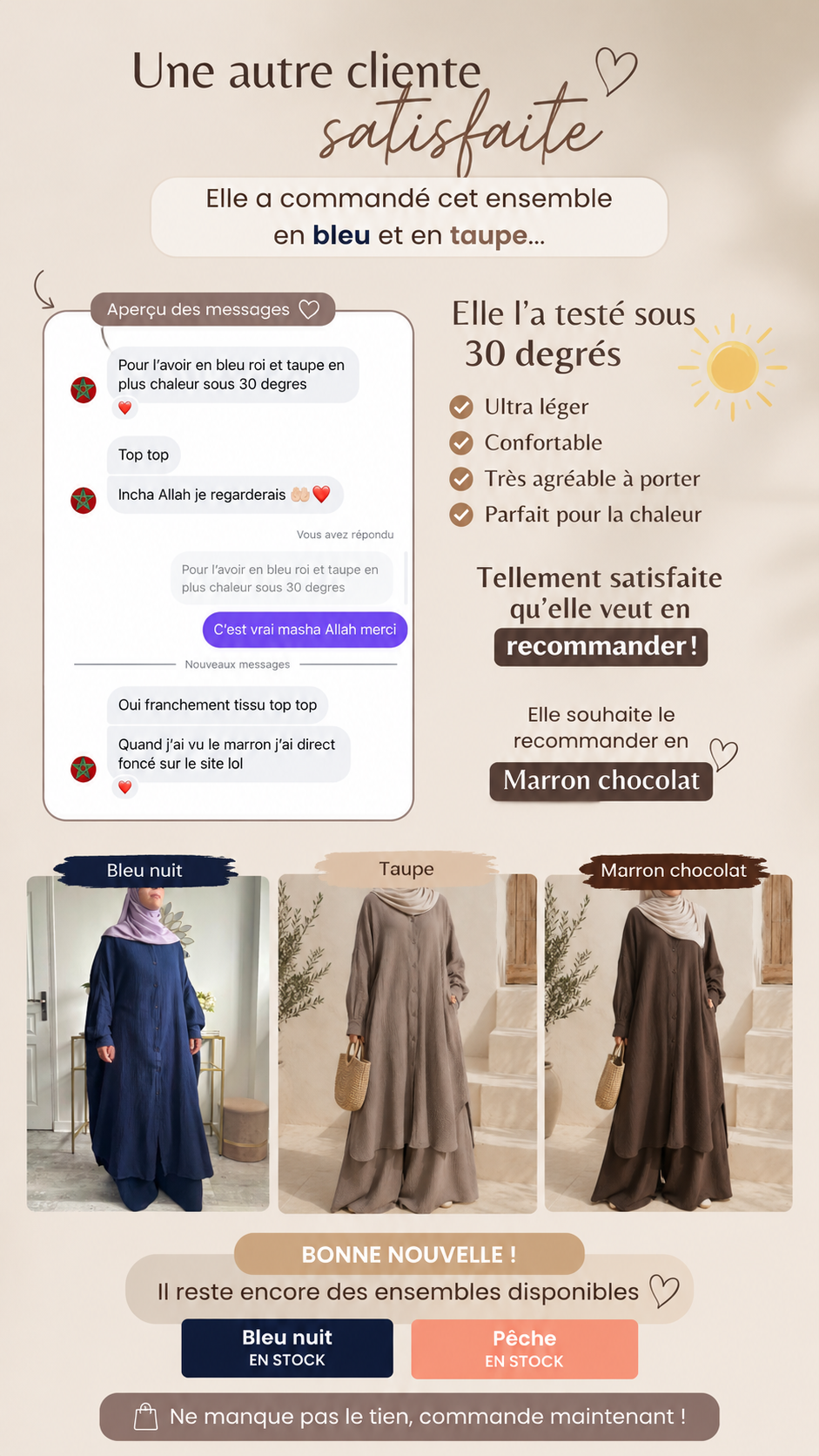 Ensemble Oversize – 100% Coton Texturé