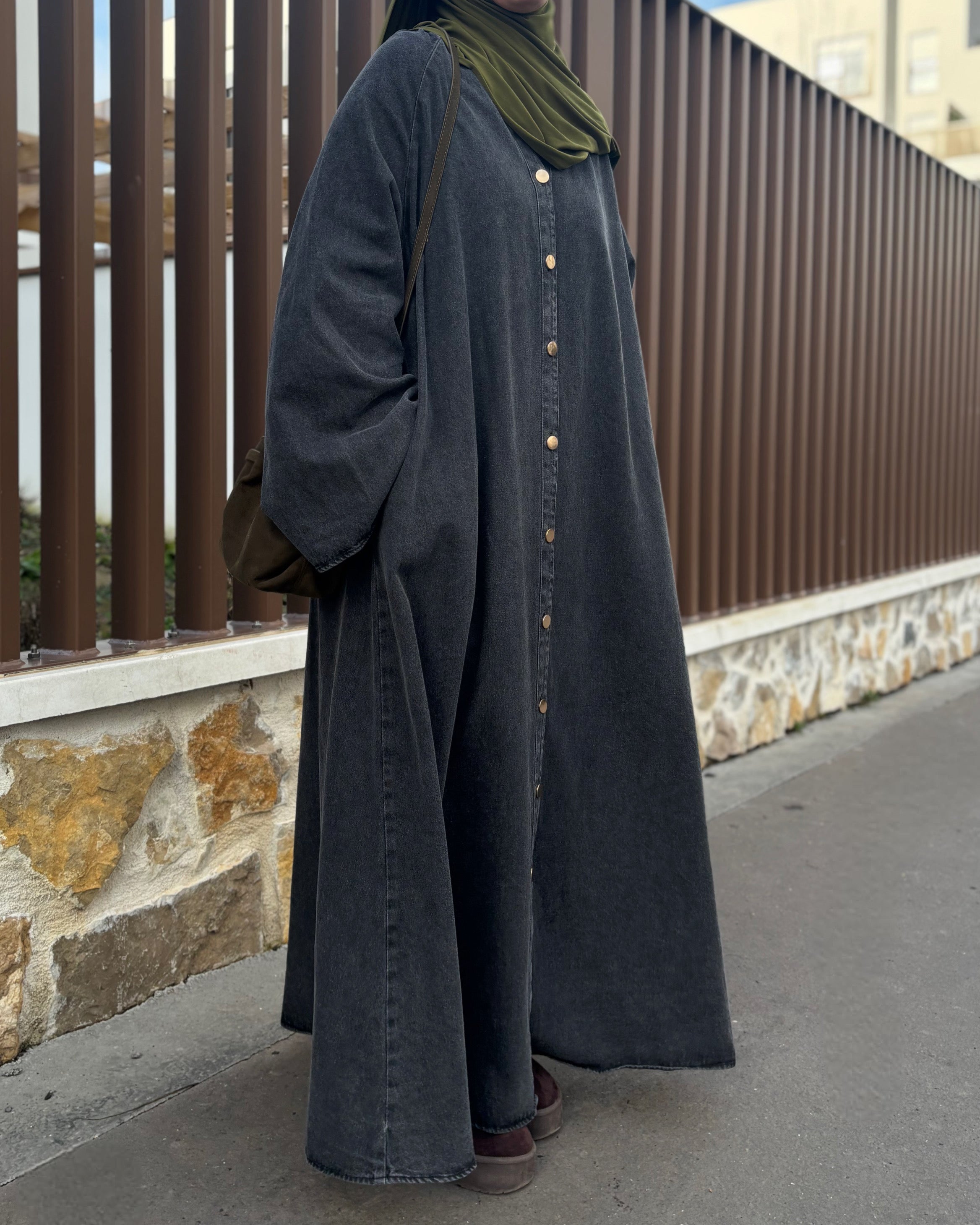 Abaya en jean 100% coton - Modest fashion