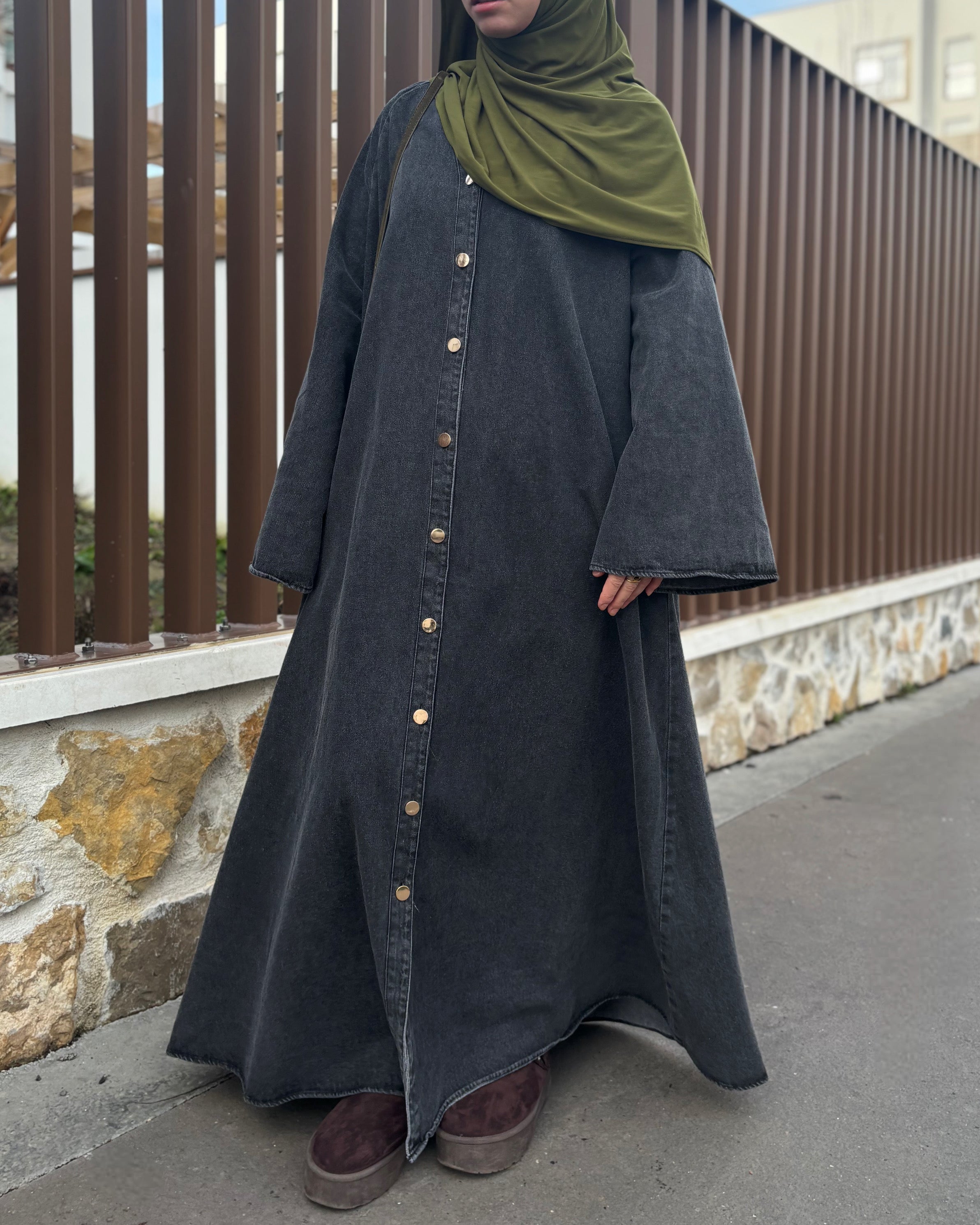 Abaya en jean 100% coton - Modest fashion