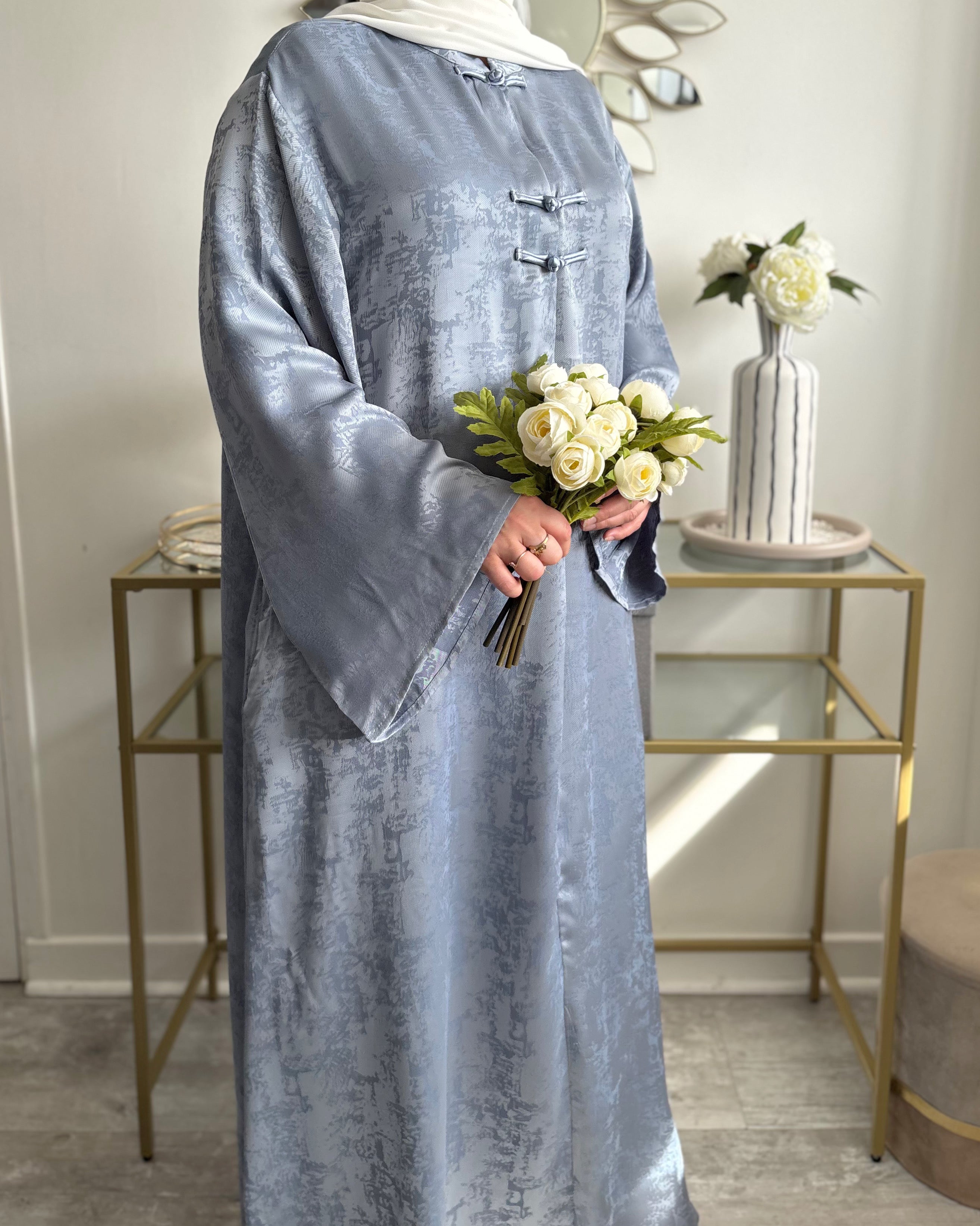 Abaya Satinée Inspiration Asiatique