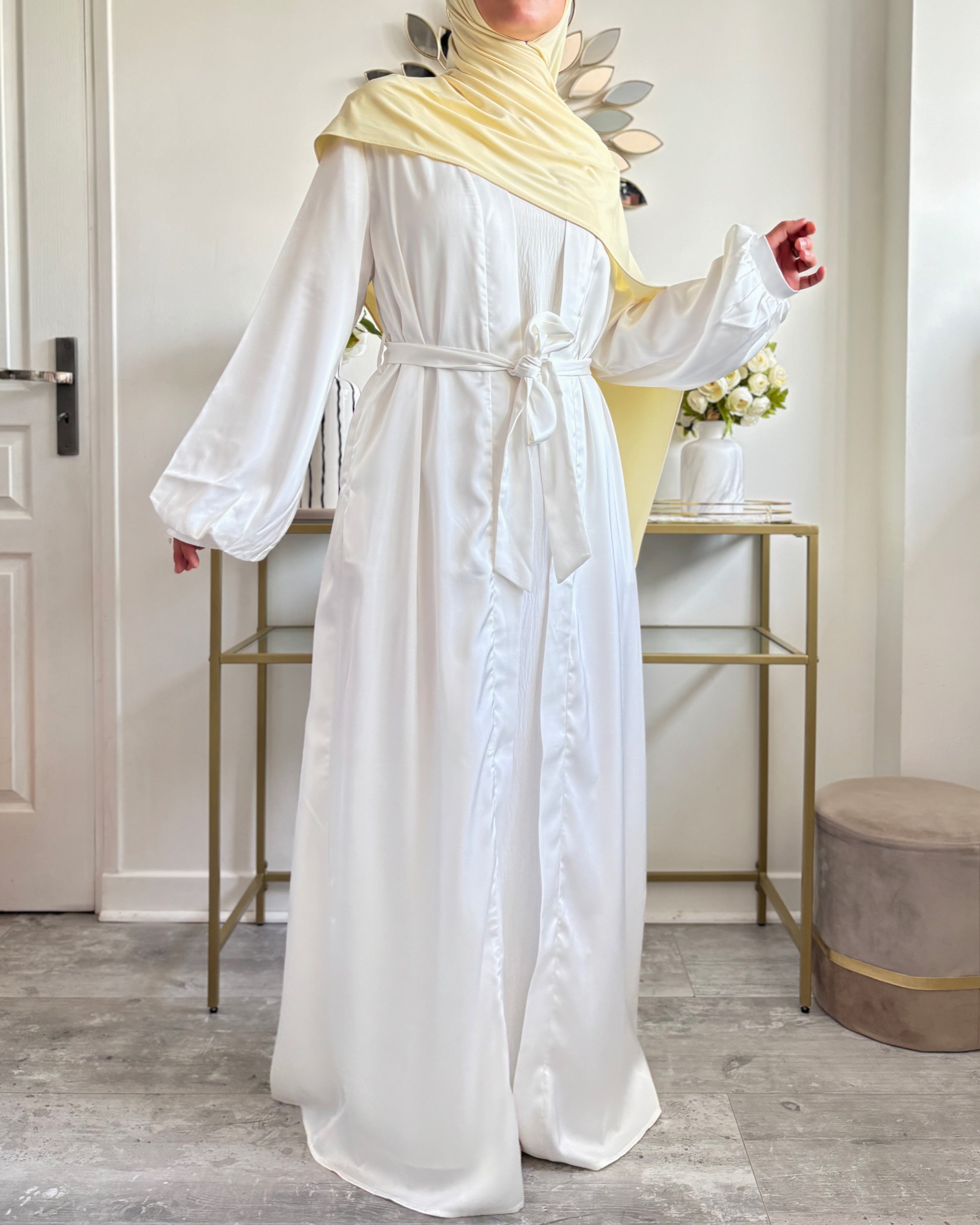 Kimono Satiné Manches Bouffantes