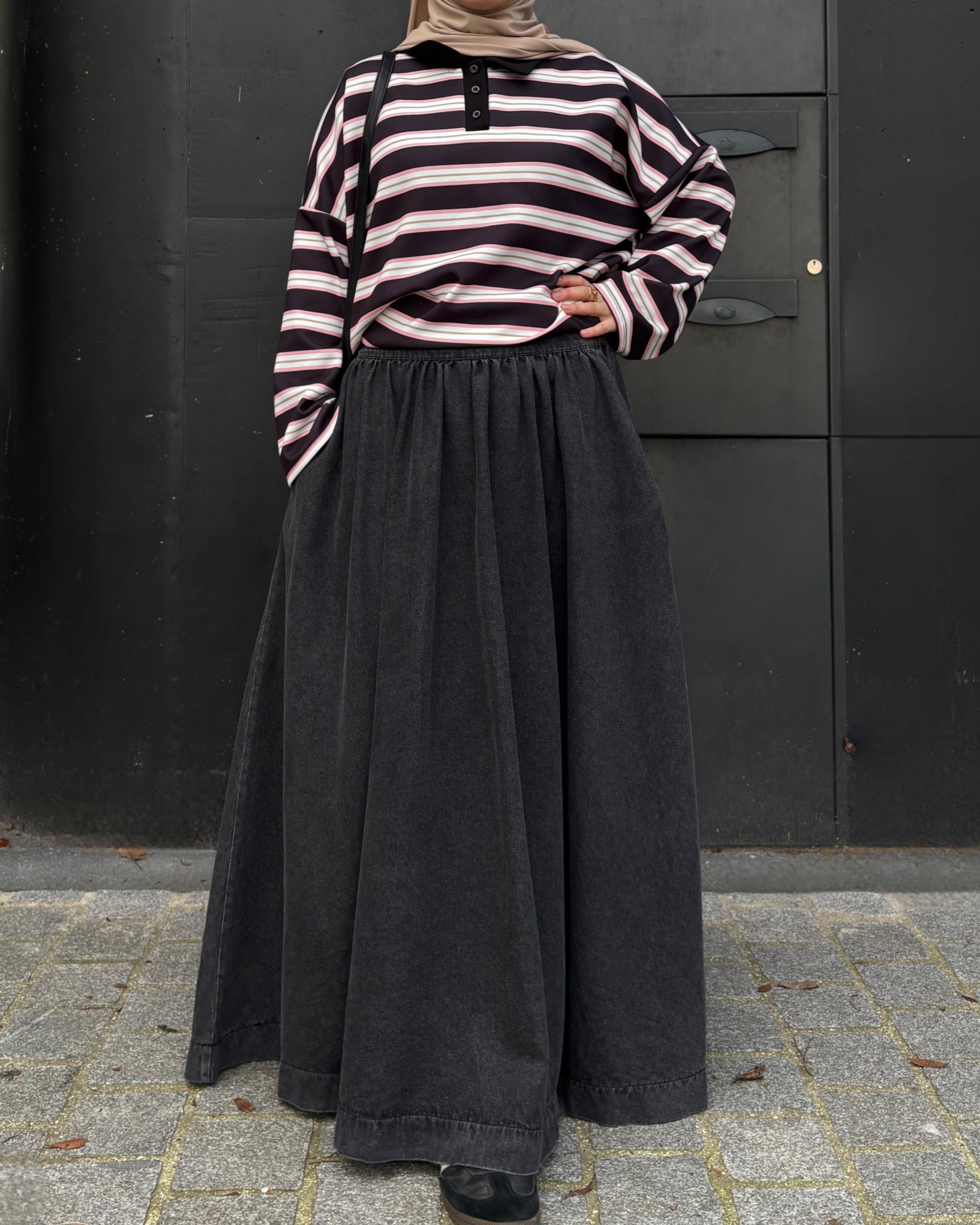 Jupe longue en jean 100% coton – Coupe large