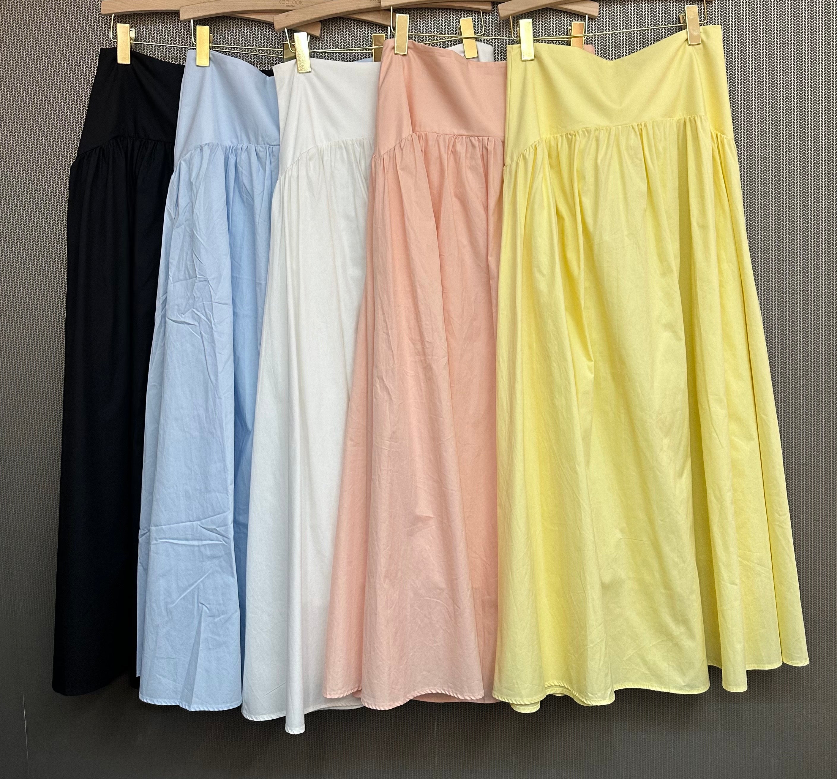 jupe longue maxi opaque différente couleurs