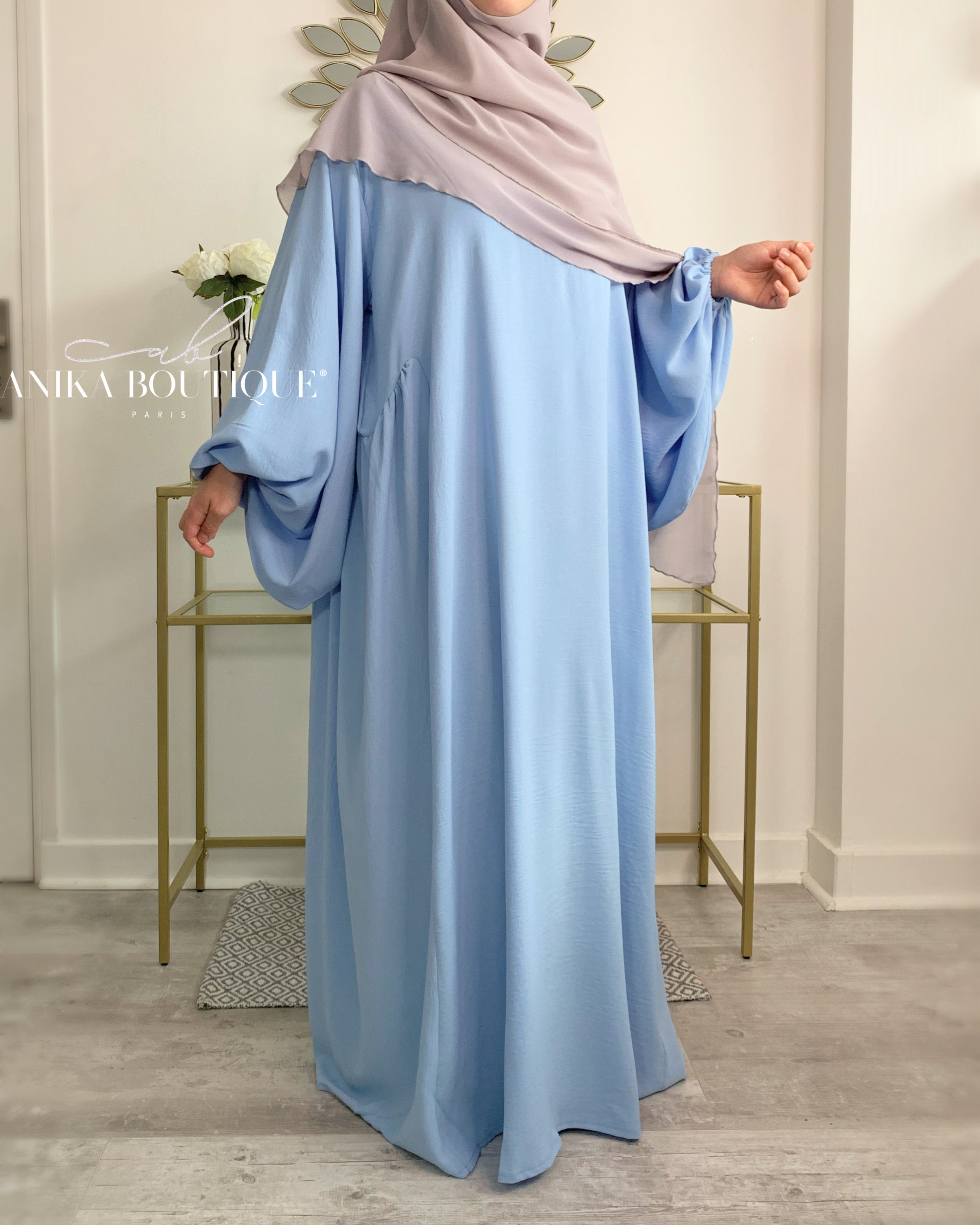 Abaya NOURA manches bouffantes